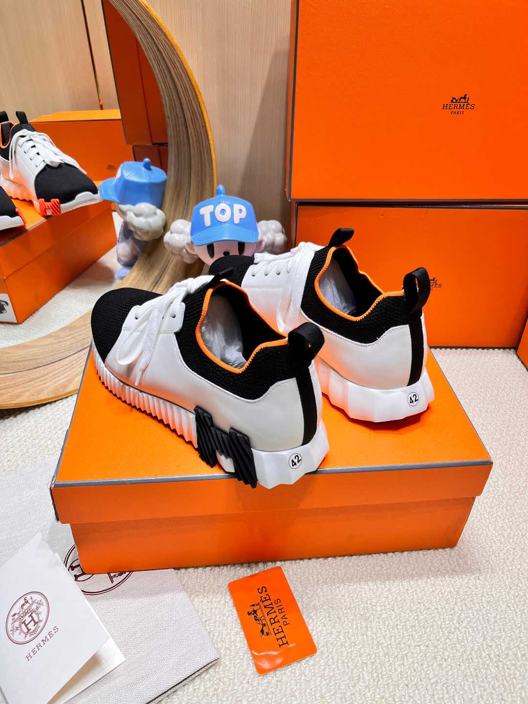 DEPART SLIP-ON SNEAKER IN WHITE MIX BLACK KNIT AND CALFSKIN、mysite、Cacoeks