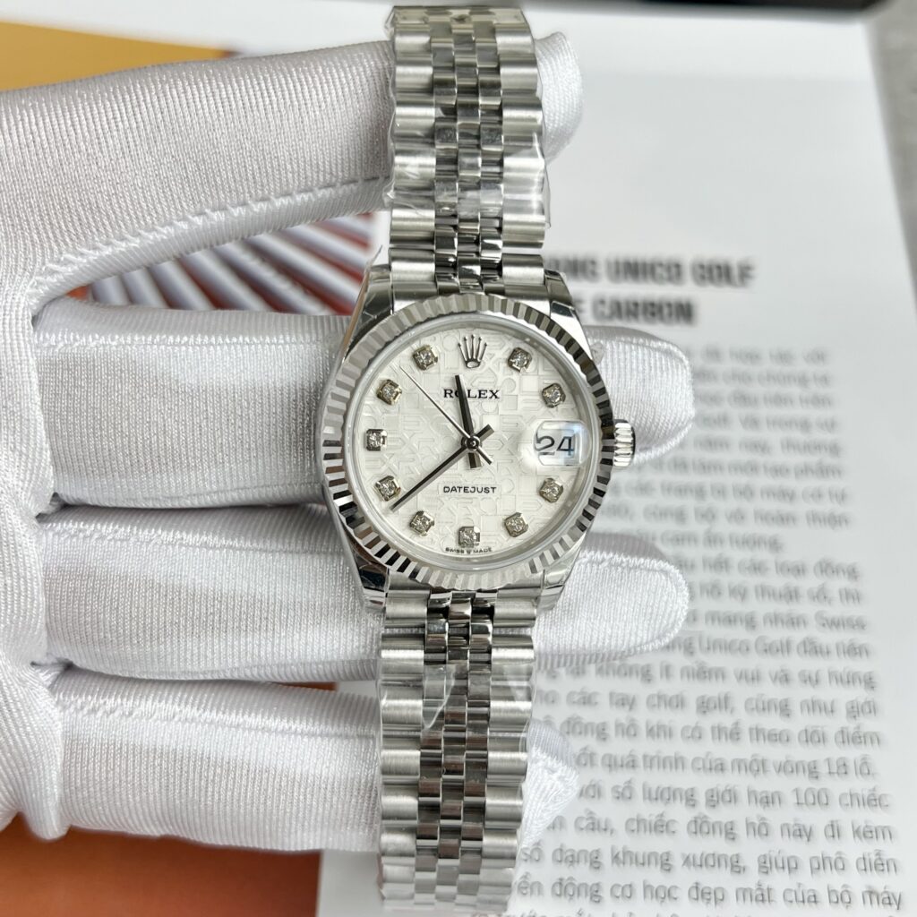 Đồng Hồ Rolex Nữ DateJust Mặt Số Vi Tính Super Fake EWF 31mm (1)