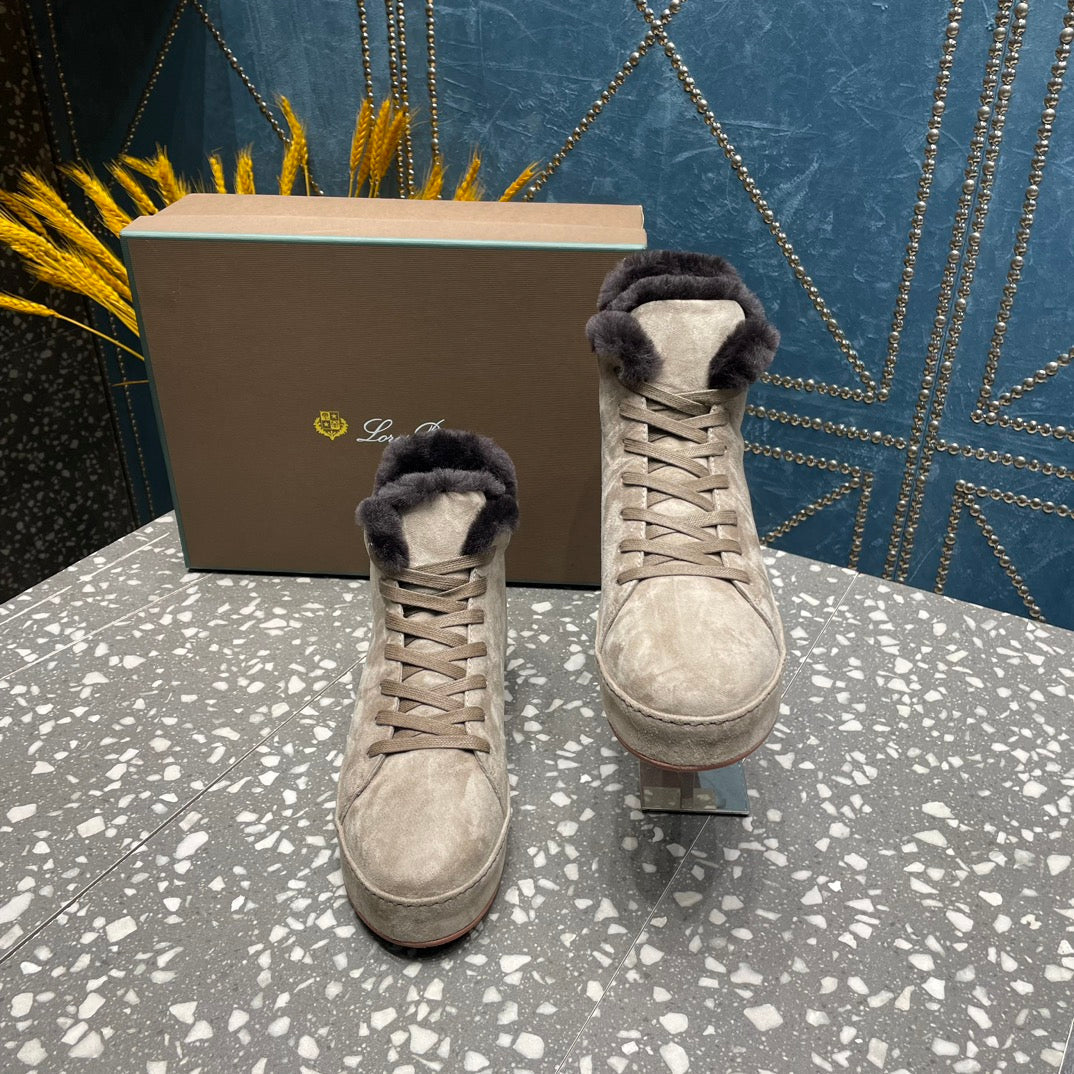 LP WINTER NUAGES HIGH SNEAKERS LIGHT GRAY LAMBSKIN、mysite、Cacoeks