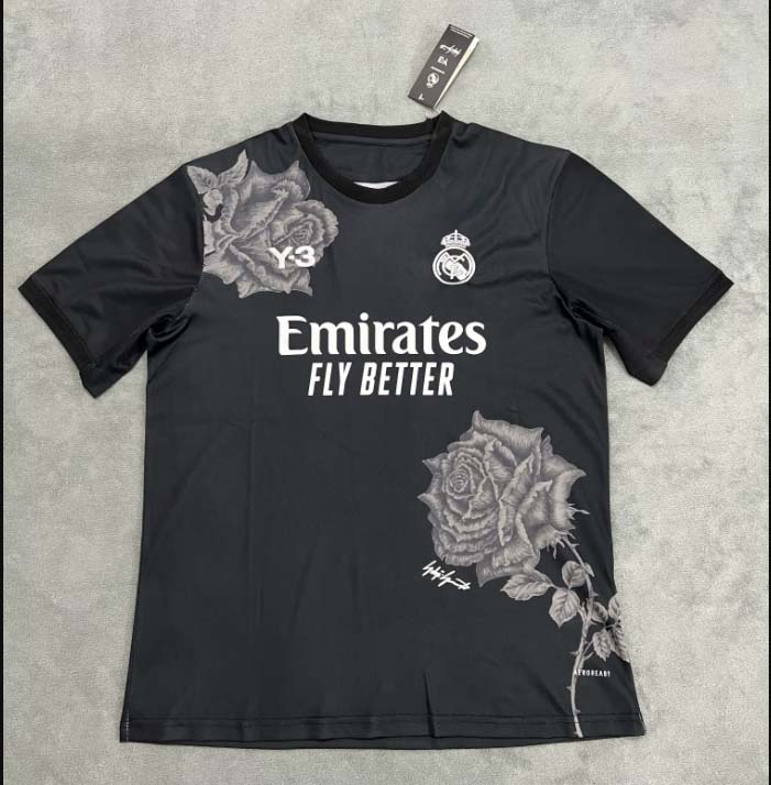 2024/2025 Real Madrid Y-3 Special Edition Black Football Shirt 1:1 Thai Quality:football jersey mysite: unitedjerseyfootball 邓江浪:football