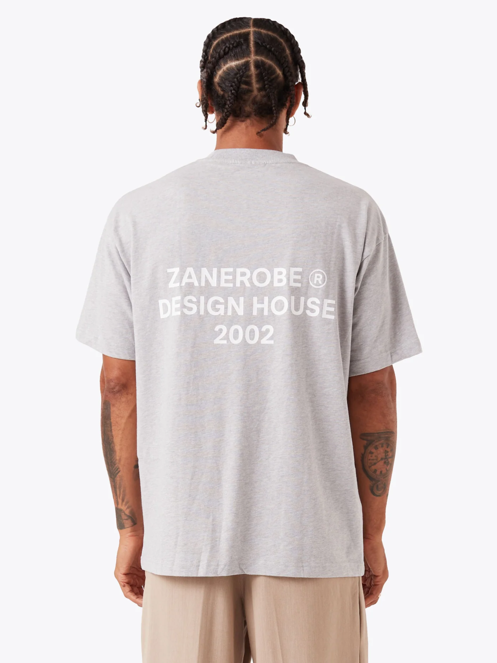 Design House Box Tee In Grey Marle