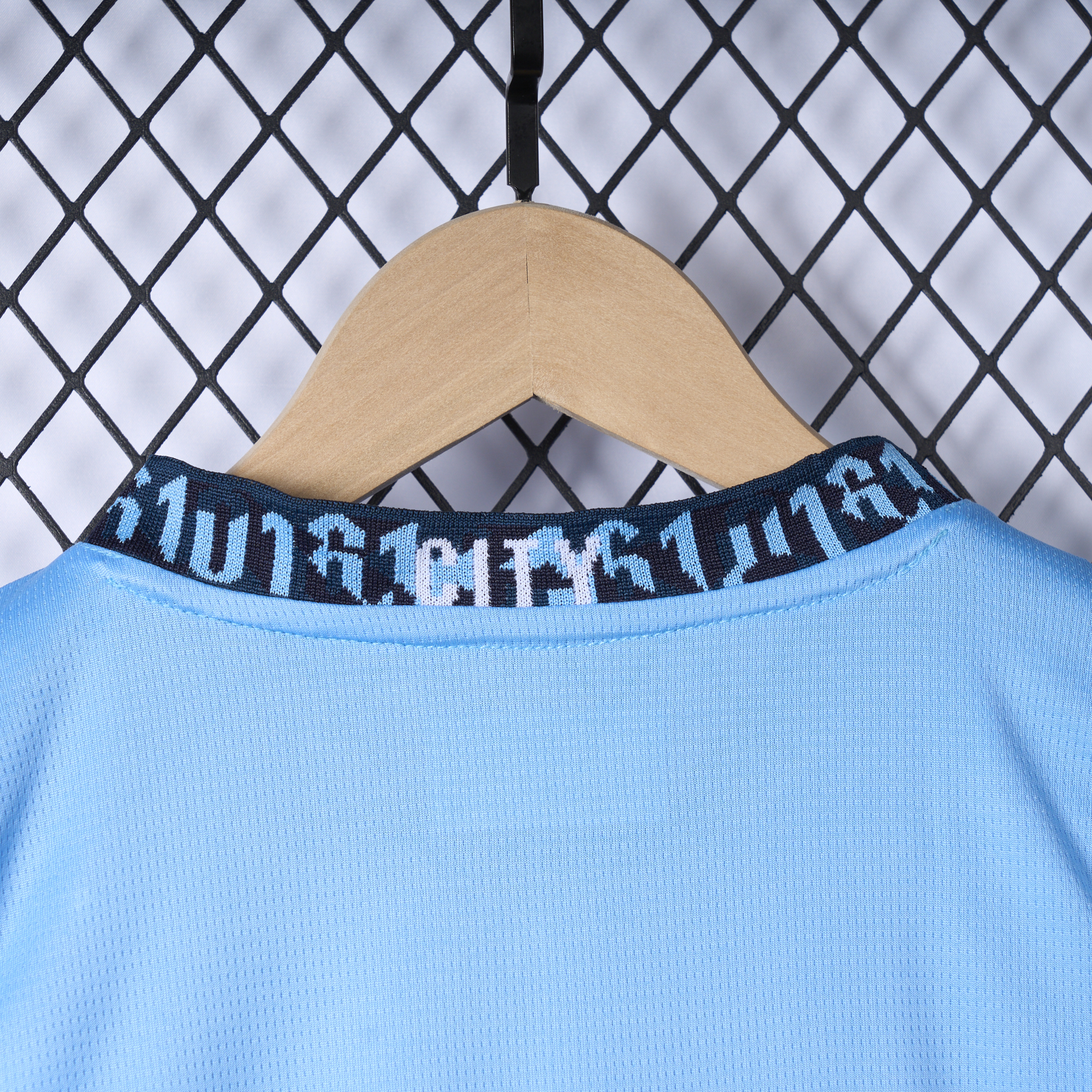 Higojerseys-Manchester City 24-25 Home Long Sleeve Kids Kit