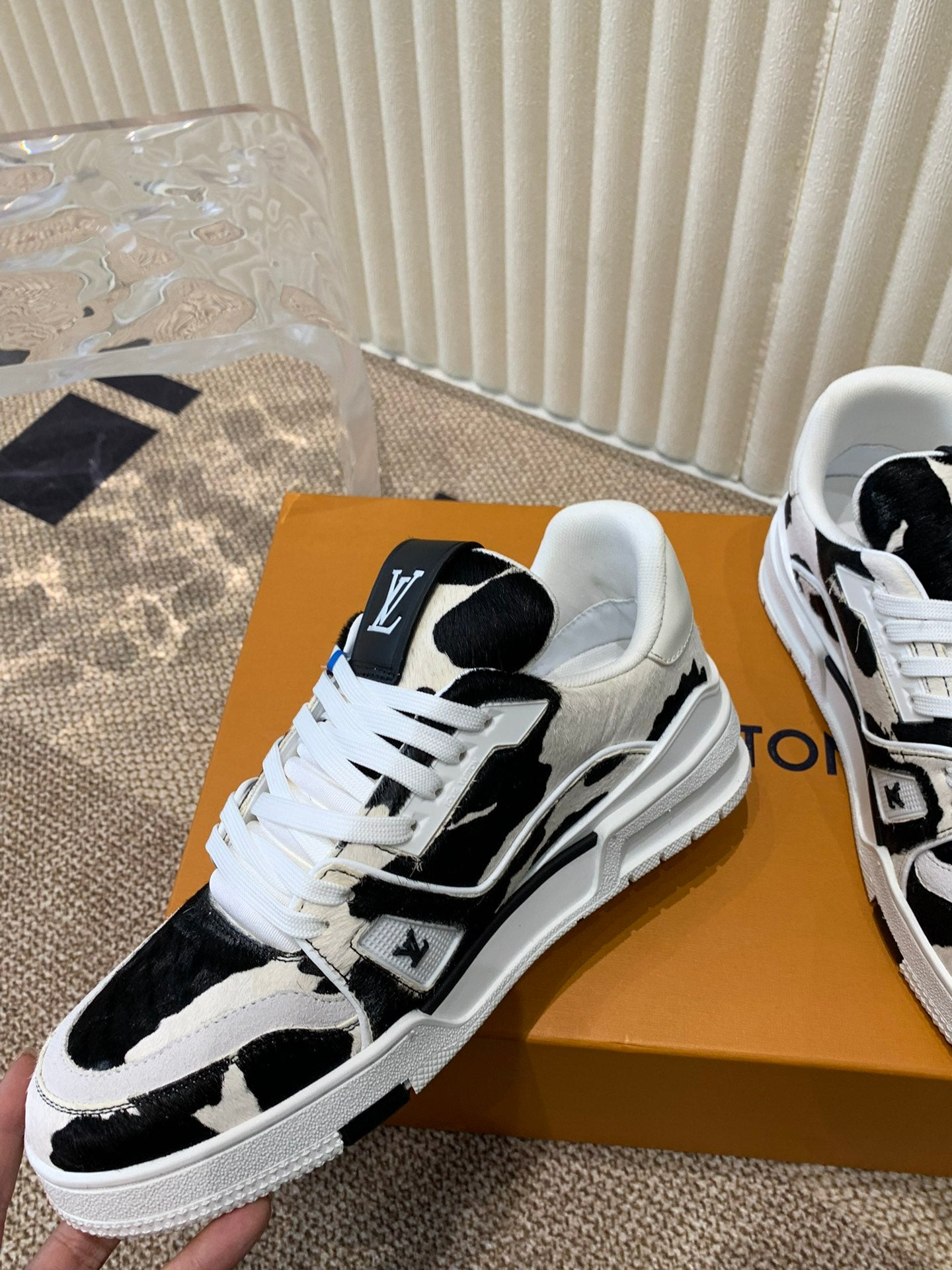 LV TRAINER SNEAKER BLACK MIX WHITE、mysite、Cacoeks