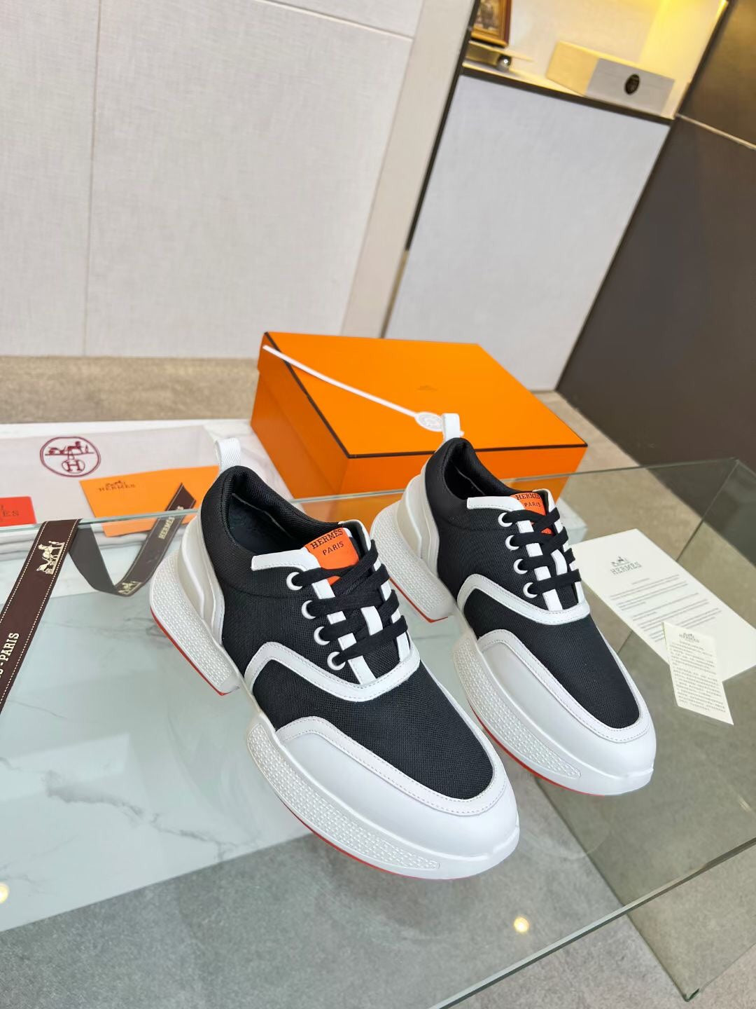 GIGA SNEAKER BLACK MIX WHITE CALFSKIN、mysite、Cacoeks