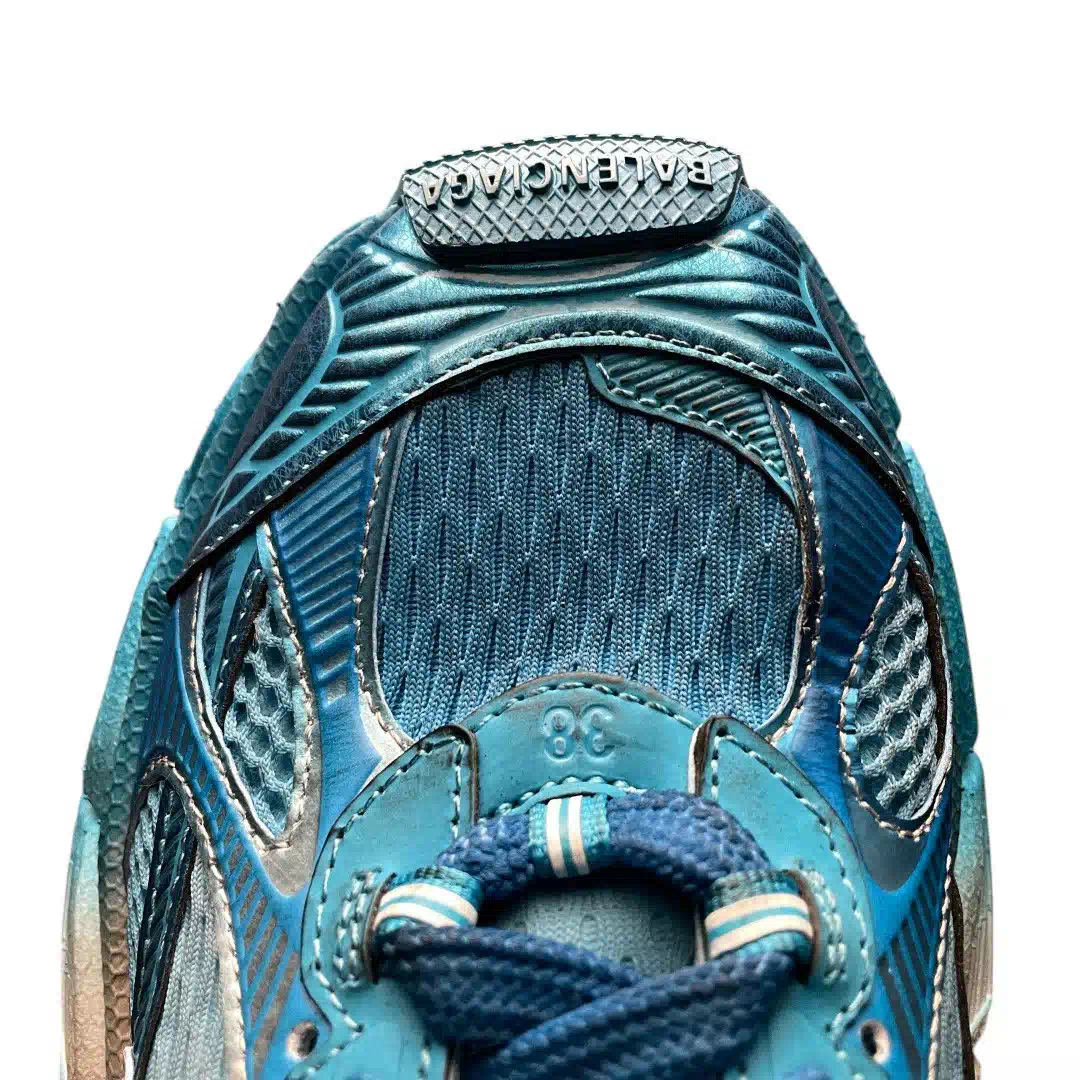 Balenciaga 3XL Toe Spray Sneaker in White Blue Yellow、mysite、Cacoeks