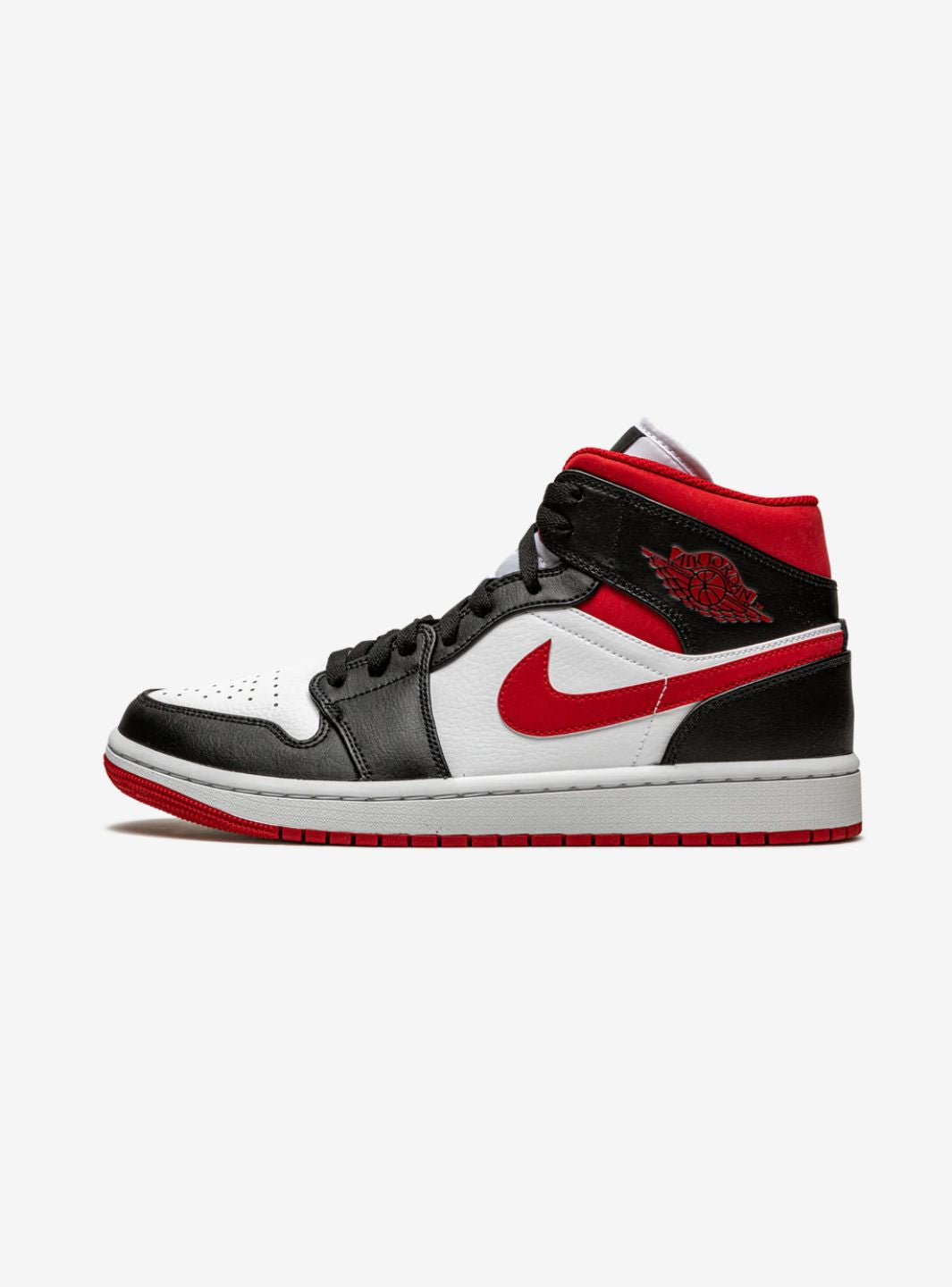 Air Jordan 1 Mid Gym Red Black White、JORDAN、Cacoeks