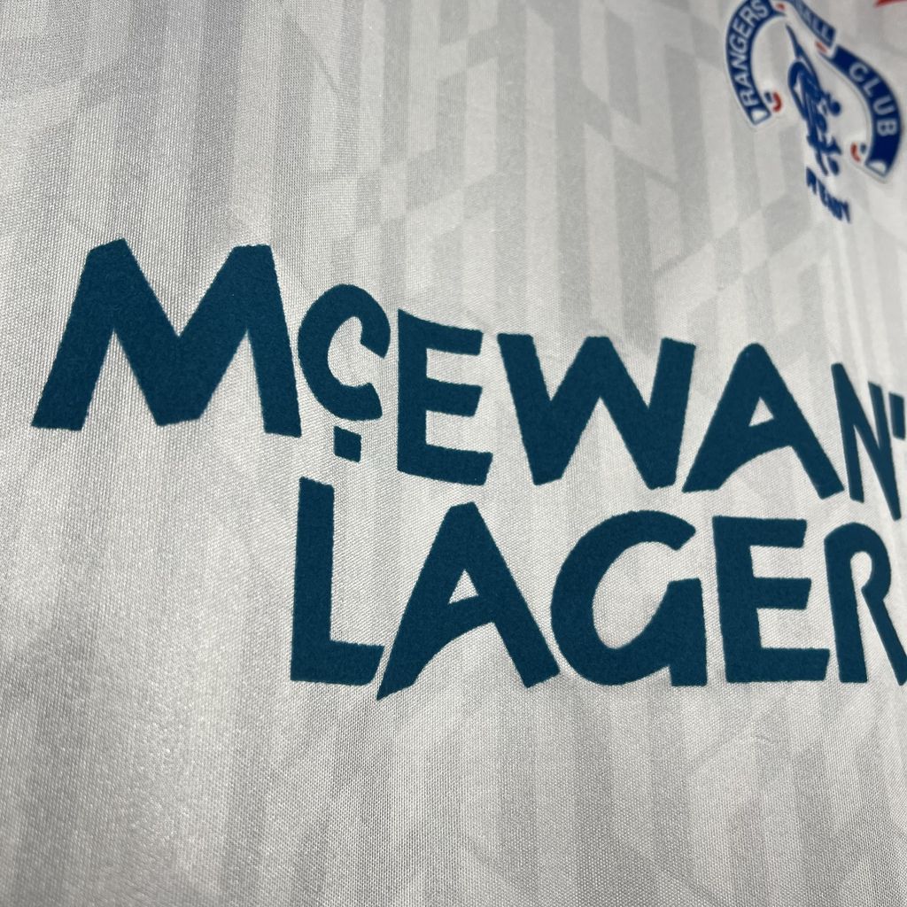 ManixJersey.com | Retro Glasgow Rangers 1990-92 Away Jersey -Customize Name, Number and Patch | Worldwide Shipping