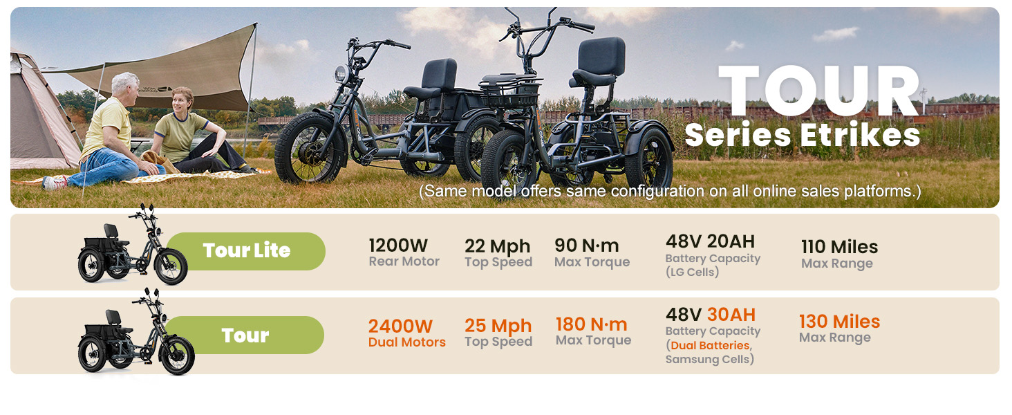 Meetone electric tricycle for adults