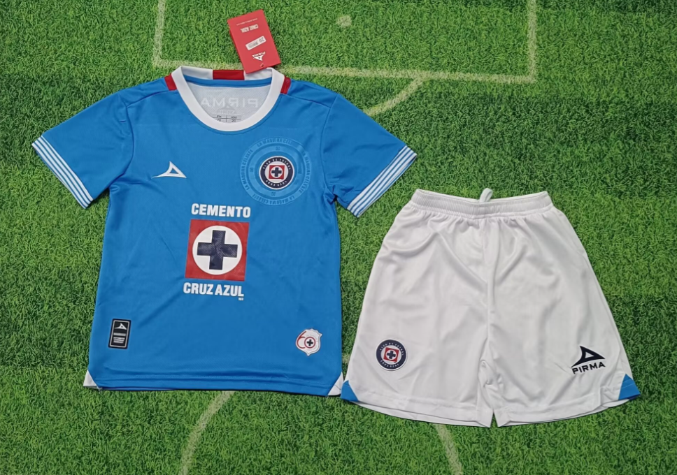 24/25 Cruz Azul Home Football Shirt Kids Size Suit-mysite Custom Football Kit- Nextkits