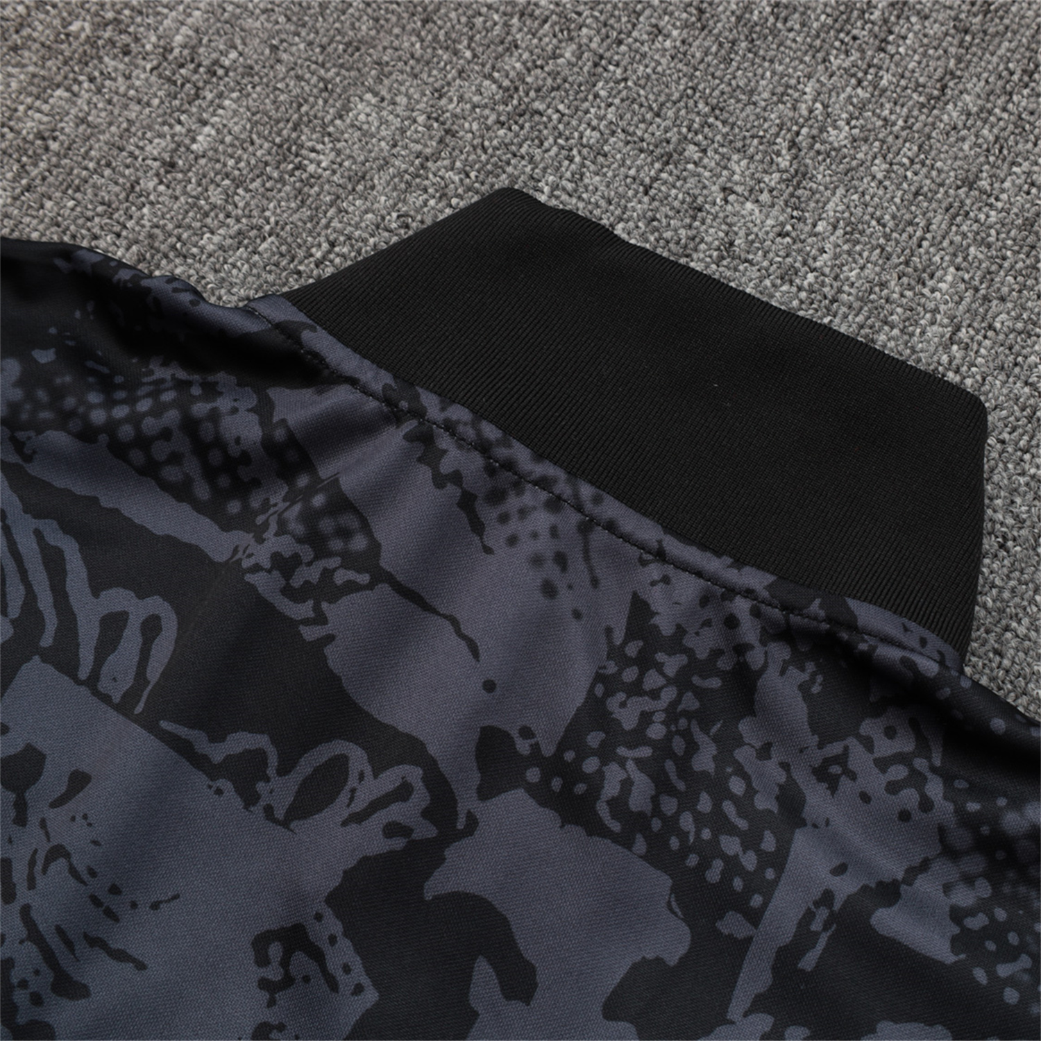 UltraTrikot-Corinthians 25-26 Jacket Training Tracksuit - Black and Gray Pattern Jackets & Black Pants