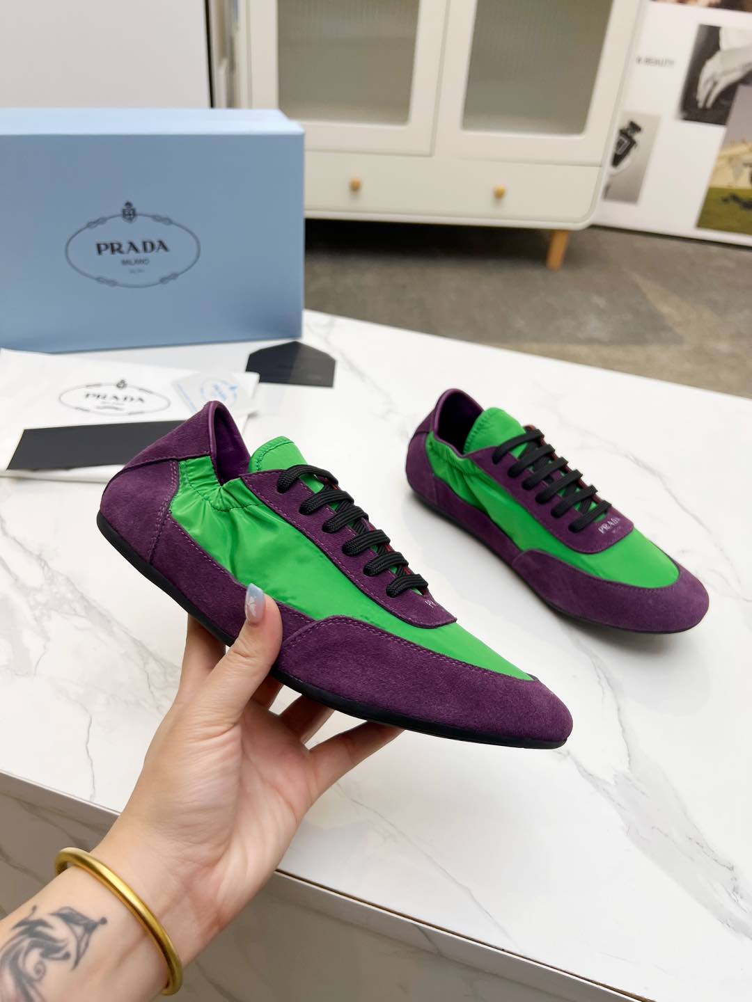 COLLAPSE SNEAKERS IN PURPLE SUEDE AND GREEN NYLON、mysite、Cacoeks