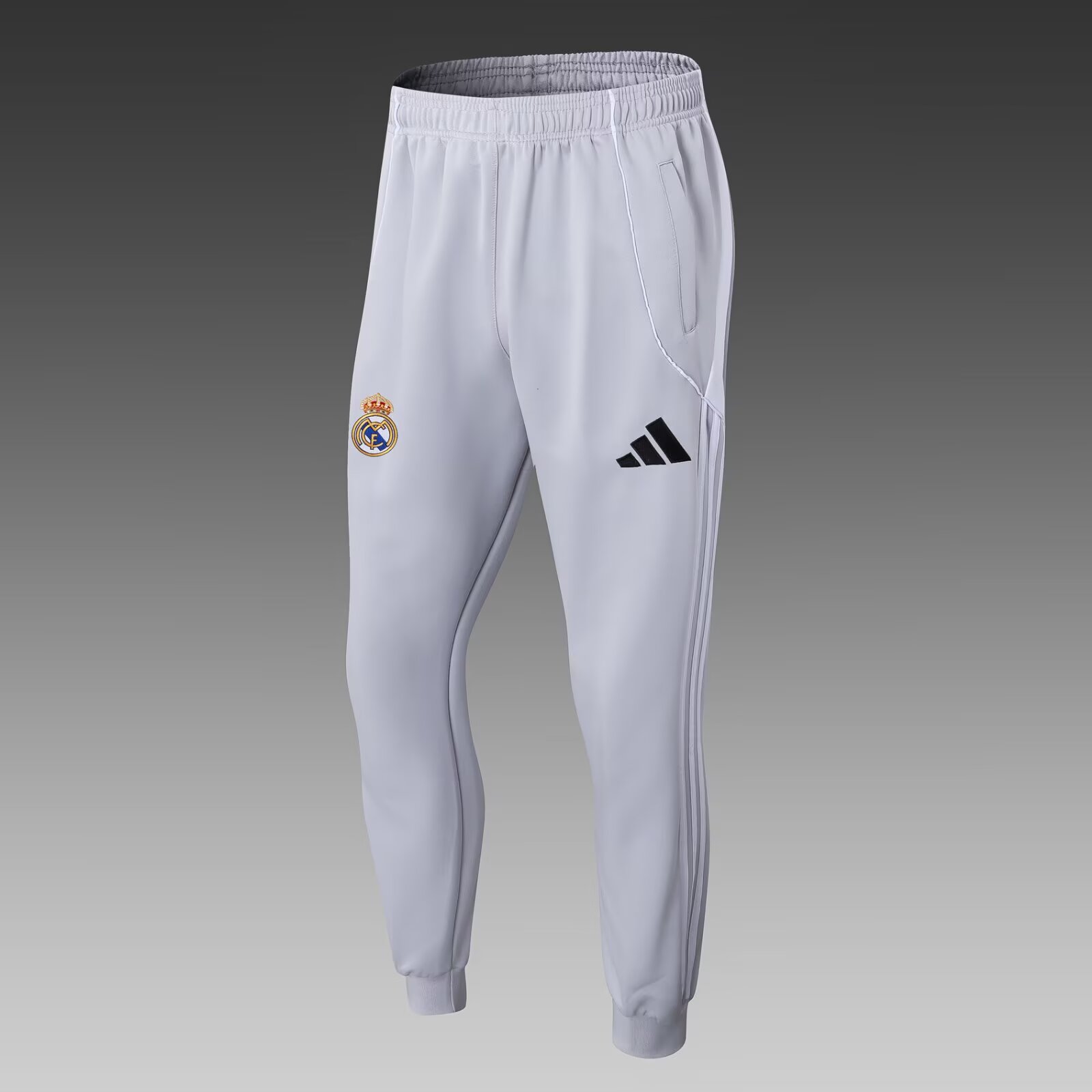 2025/2026 Real Madrid Long Zipped Jacket White-Gray Football Shirt Set:football jersey mysite: unitedjerseyfootball 邓江浪:football