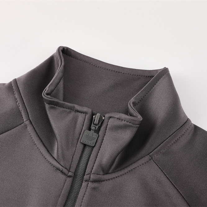 ManixJersey.com | Real Madrid 24-25 Trefoil Vintage Jacket Training Tracksuit - Grey -Customize Name, Number and Patch | Worldwide Shipping