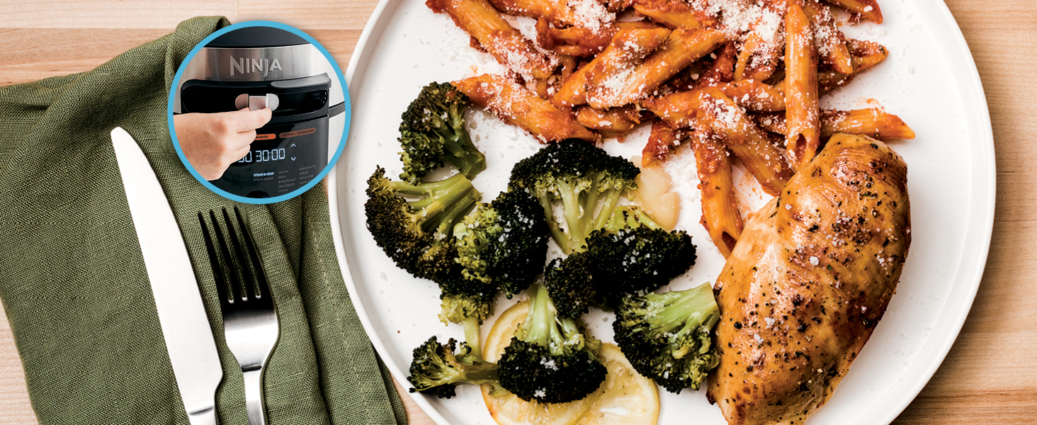 chicken pasta and broccoli