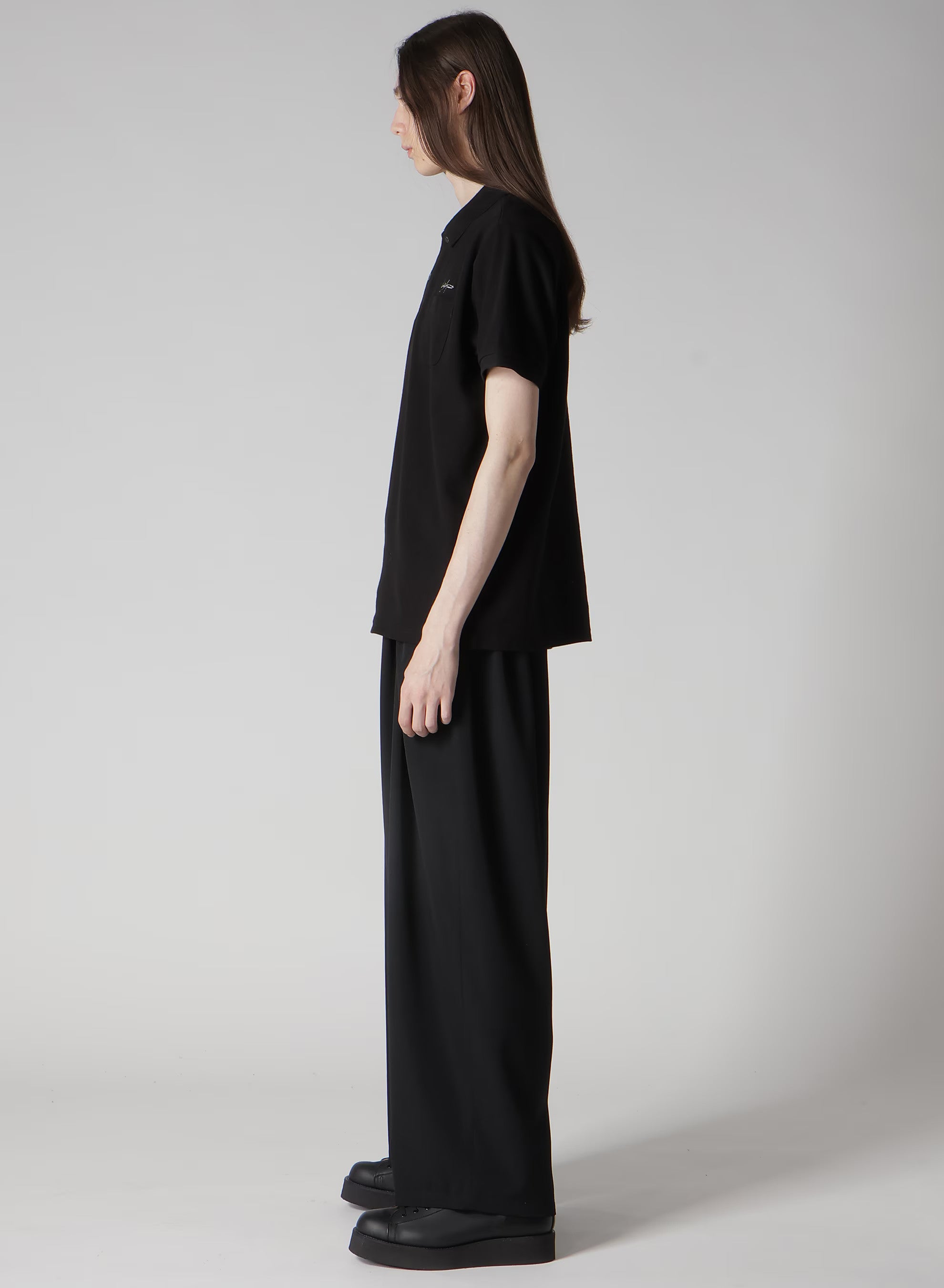 Yohji Yamamoto POUR HOMME 2PIECES PACK SIGNATURE EMBROIDERY POLO SHIRTS  HP-T44-994-1-03 