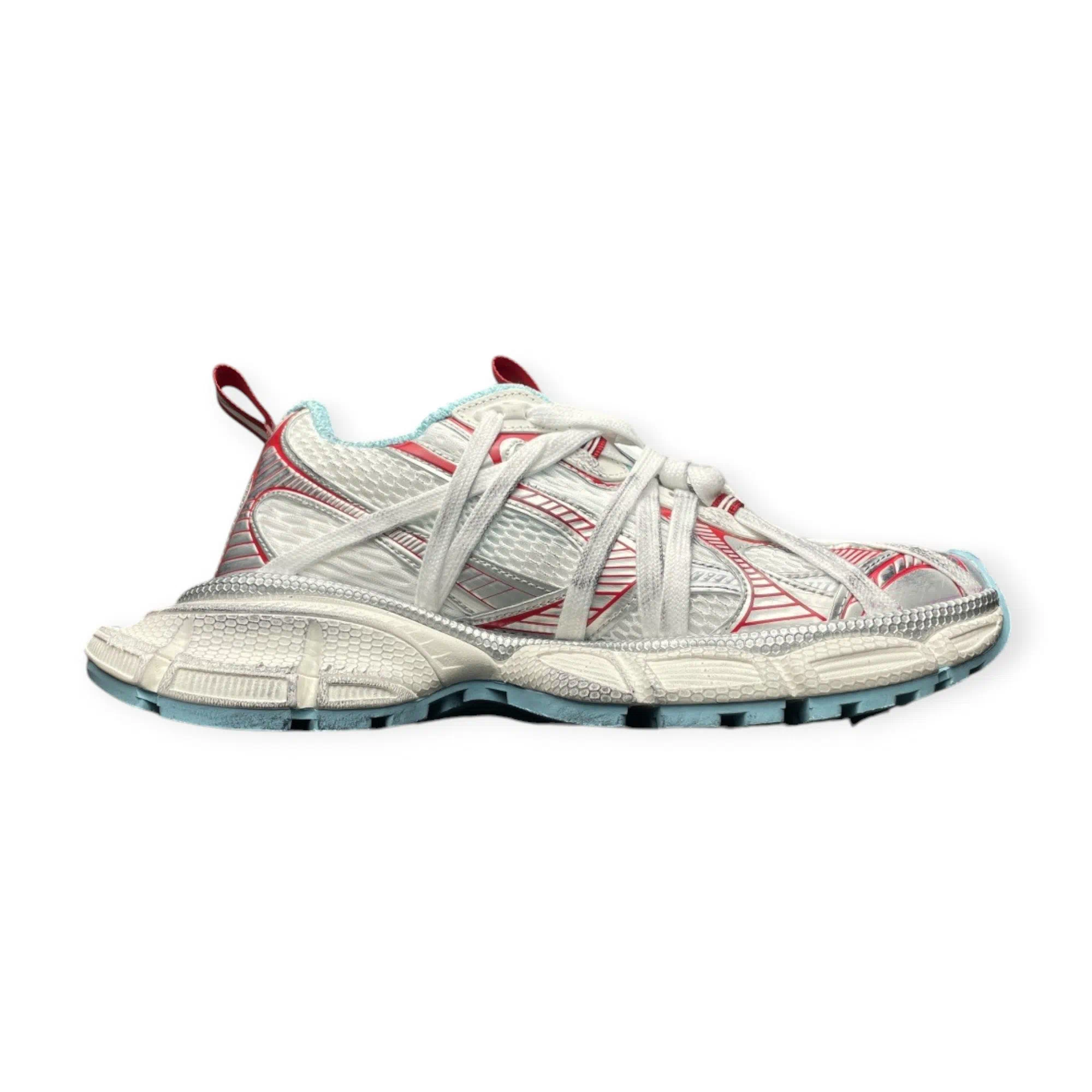 Balenciaga 3XL Extreme Laces B Sneaker in White Red Turquoise Grey、mysite、Cacoeks