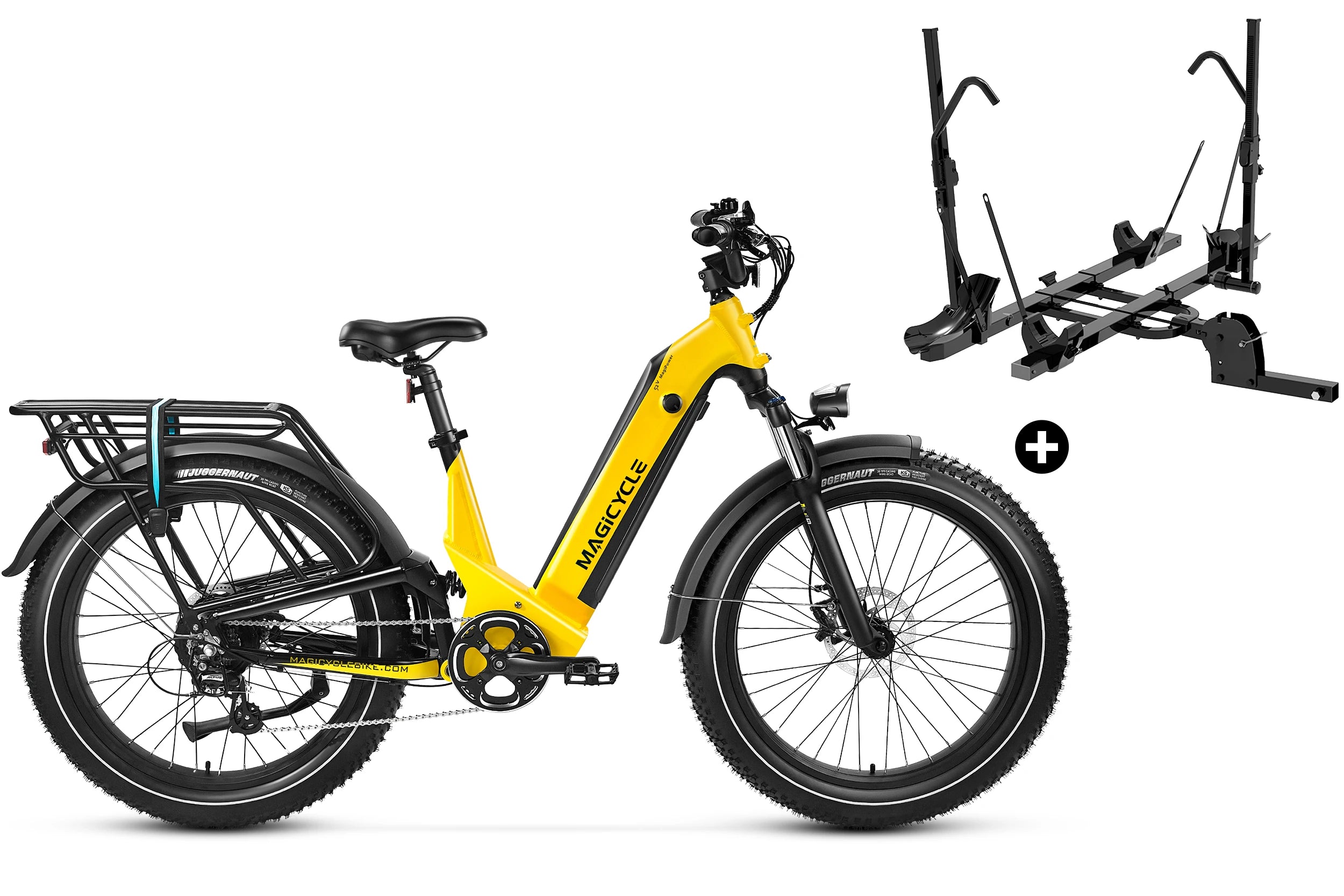 Bundle Sale - Magicycle Deer Step-thru E-Bike With A Hitch Bike Rack、mySite、bearsvspackers