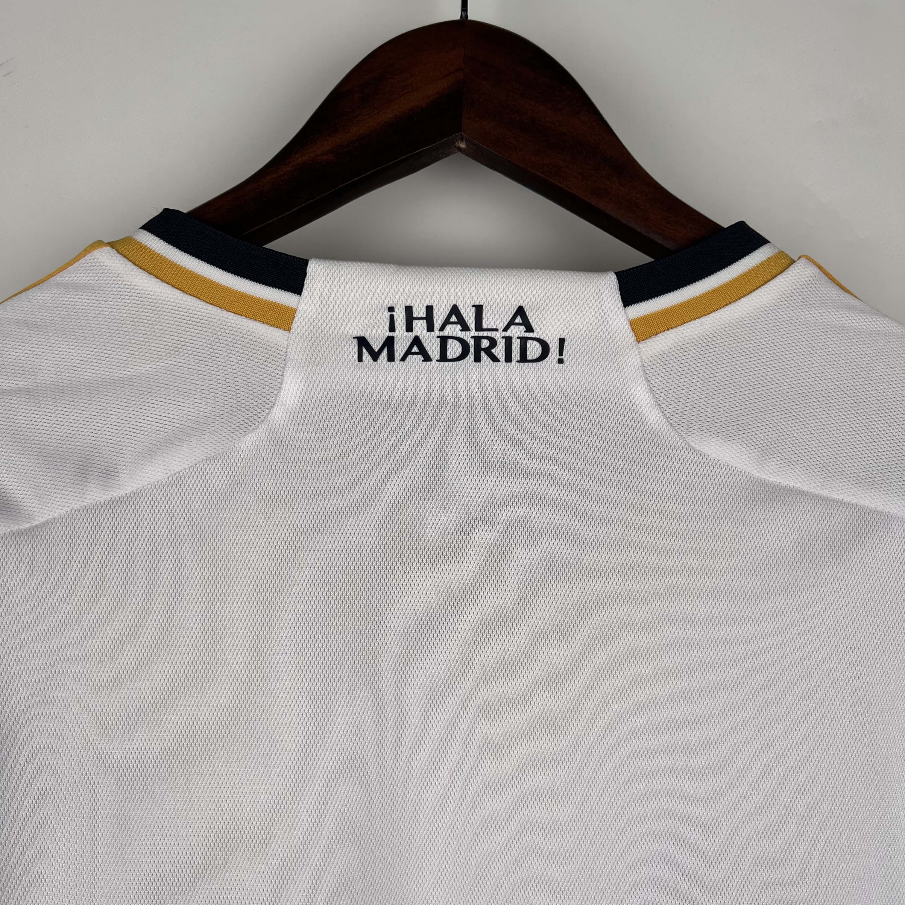 2023/2024 Long Sleeve Real Madrid Home Football Shirt1:1 Thai Quality:football jersey mysite: unitedjerseyfootball 邓江浪:football