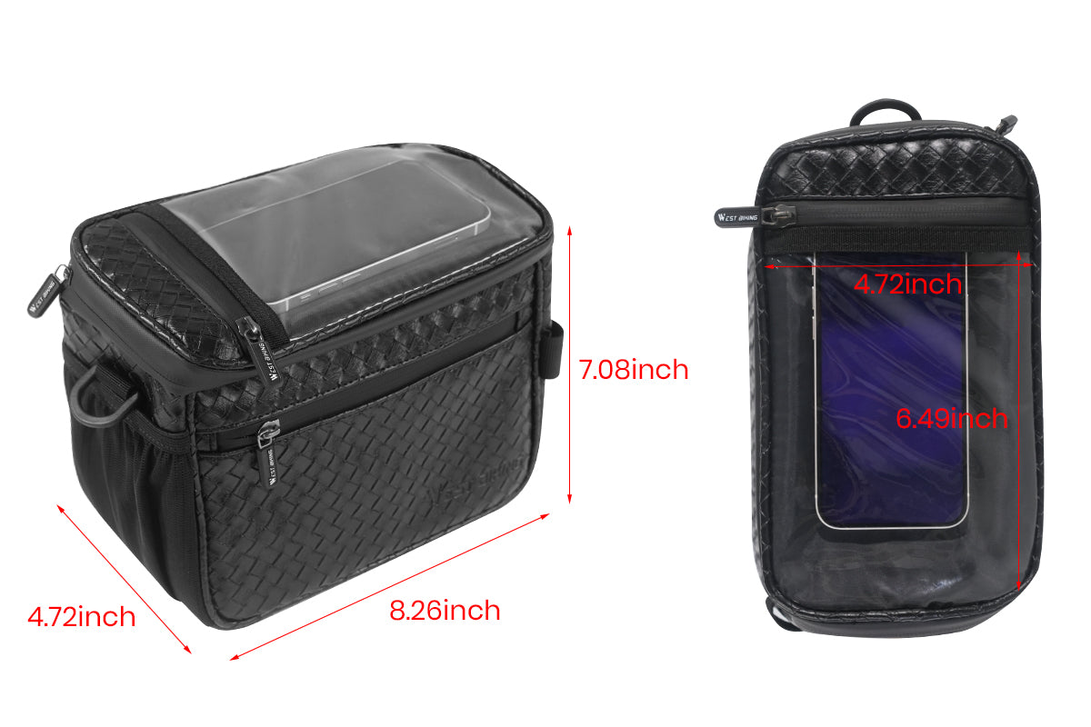 Electric Bike Handlebar Bag Bicycle Front Bag Storage Bag with Shoulder Strap、mySite、bearsvspackers