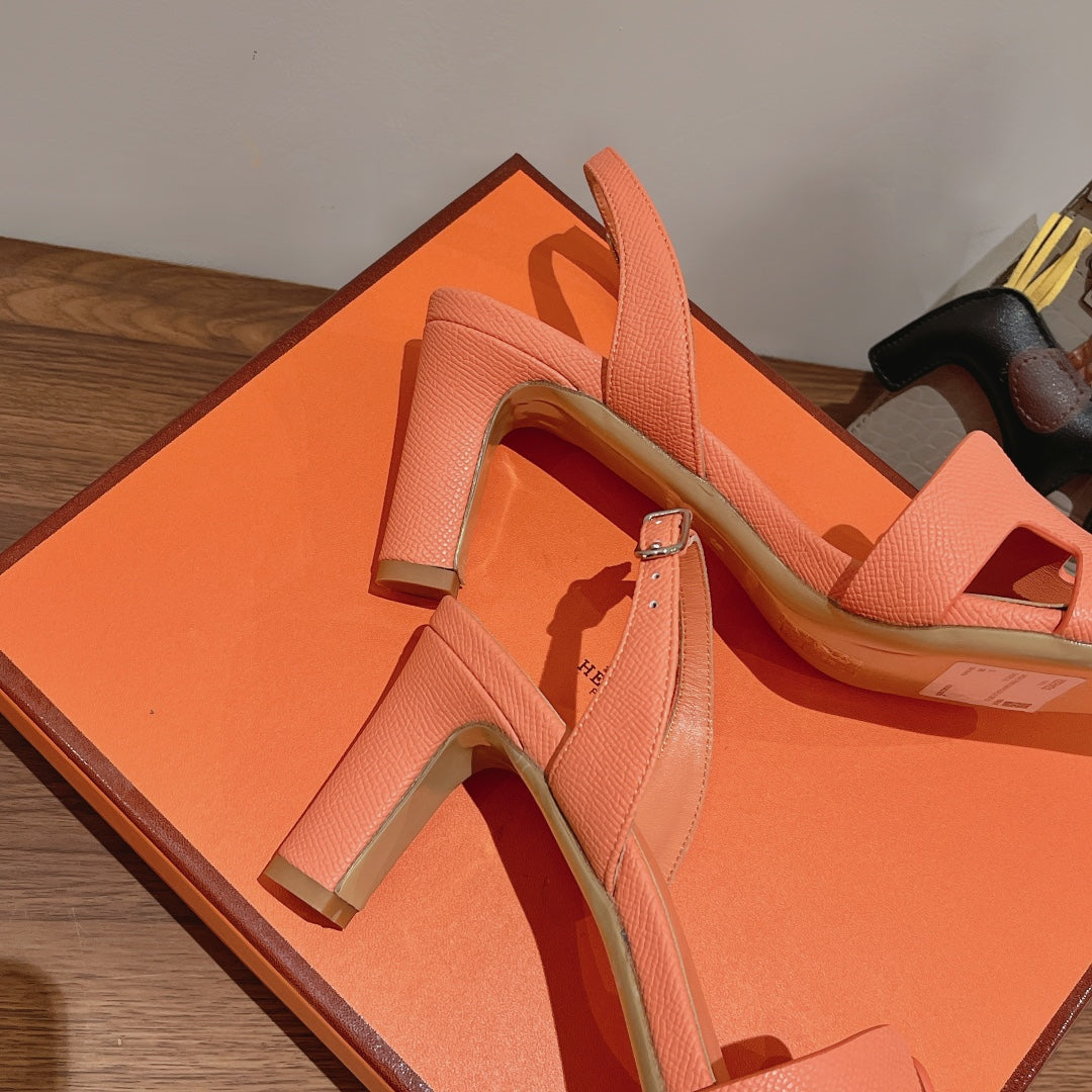 SLINGBACK SANDAL ETERNITE 75 CANTALOUPE LAMBSKIN、mysite、Cacoeks