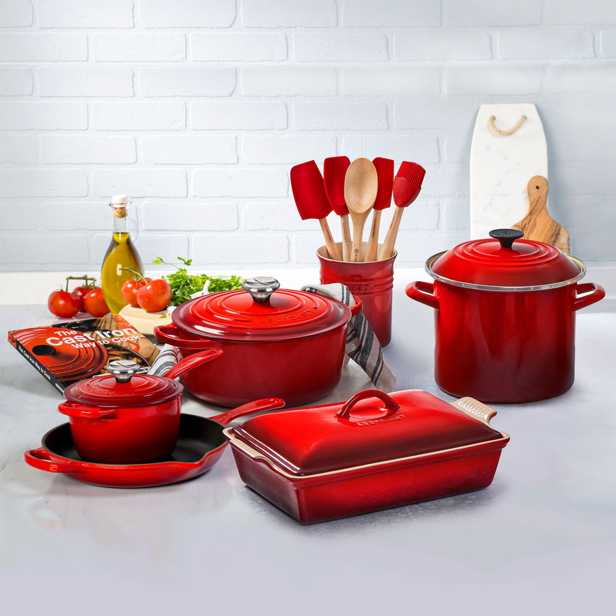 Le Creuset Cookware Set - 16 Piece Cerise – Cutlery and More