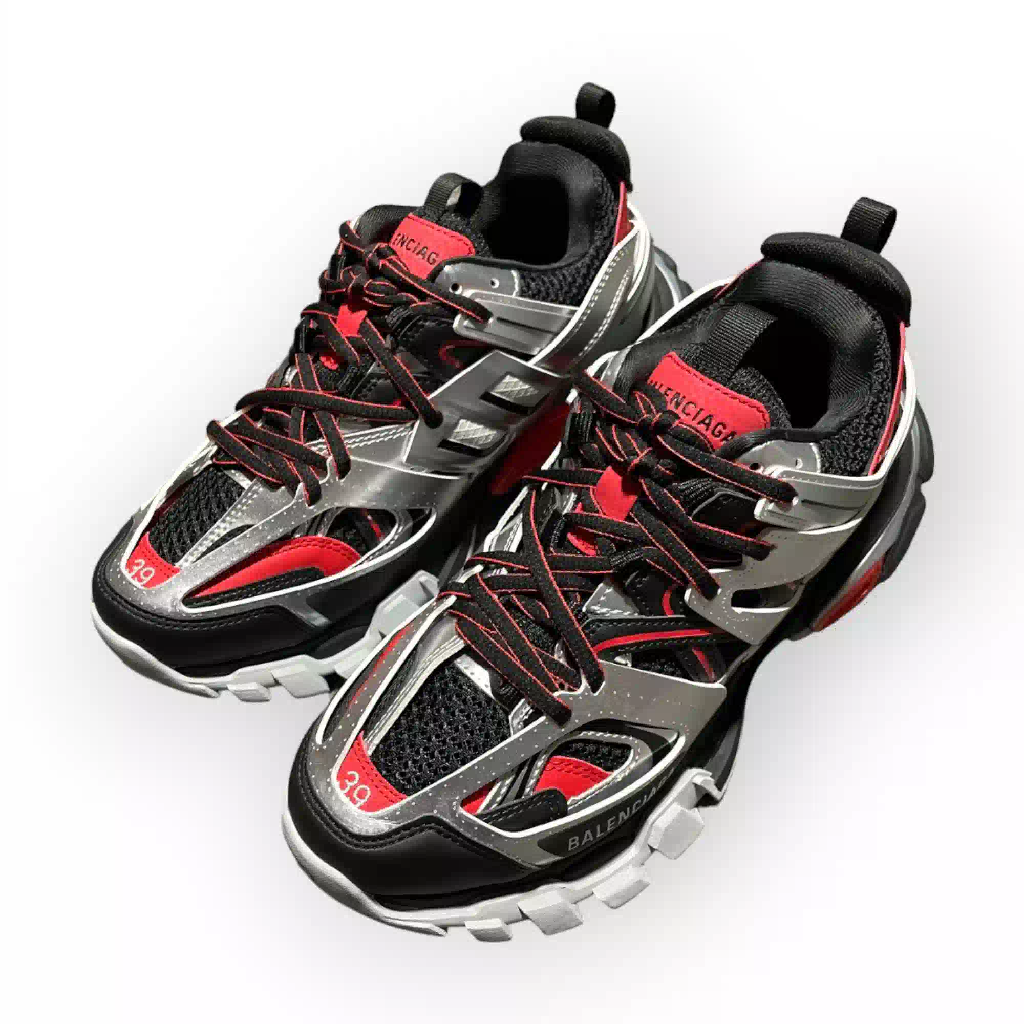 Balenciaga Track Sneaker In Black Red Silver、mysite、Cacoeks