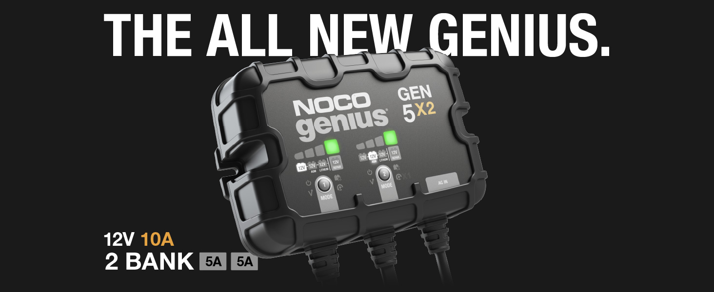 GEN5X2, 2-Bank, 10-Amp Fully-Automatic Smart Marine Charger, 12V Onboard Battery Charger