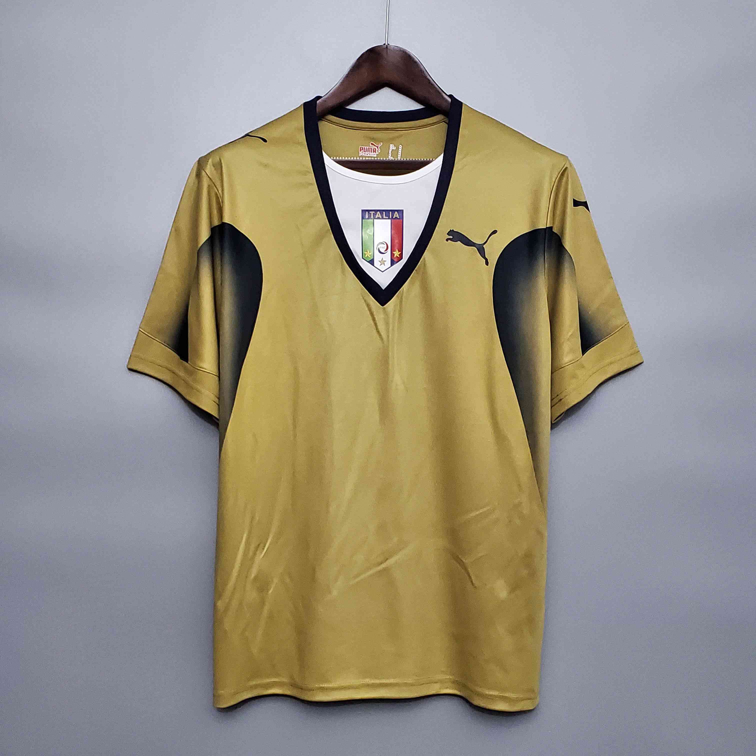 2006 Retro Italy Goalkeeper Gold Soccer Shirt-mysite Custom Football Kit- Nextkits