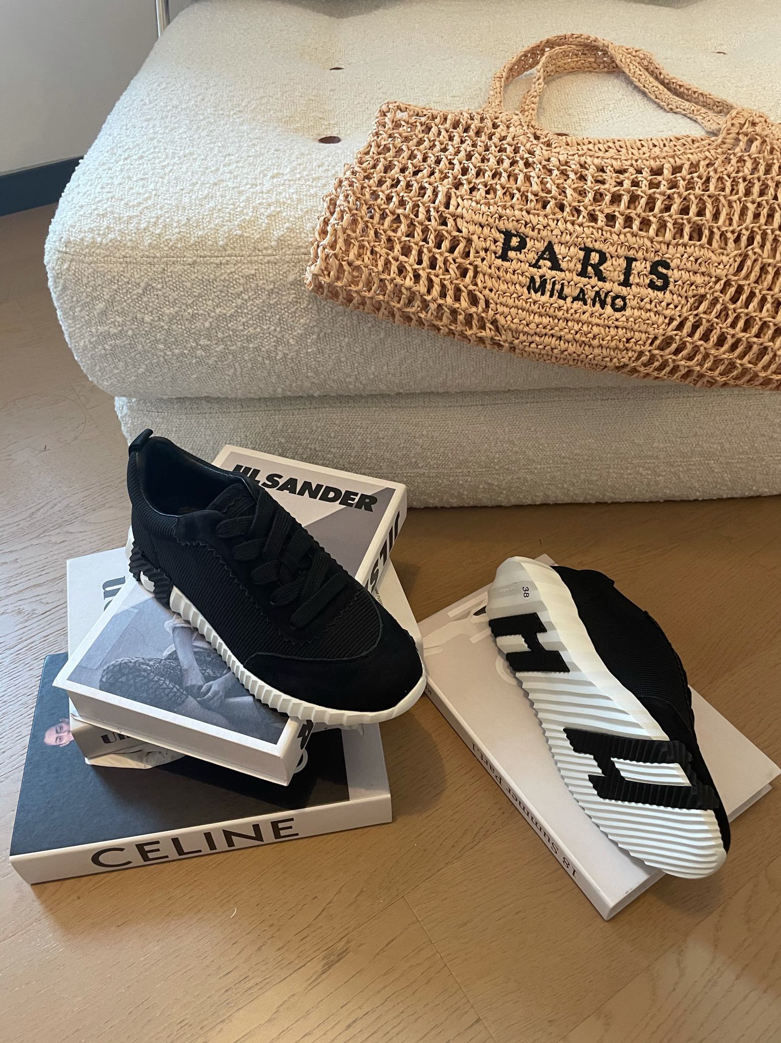 BOUNCING SNEAKERS BLACK CALFSKIN、mysite、Cacoeks