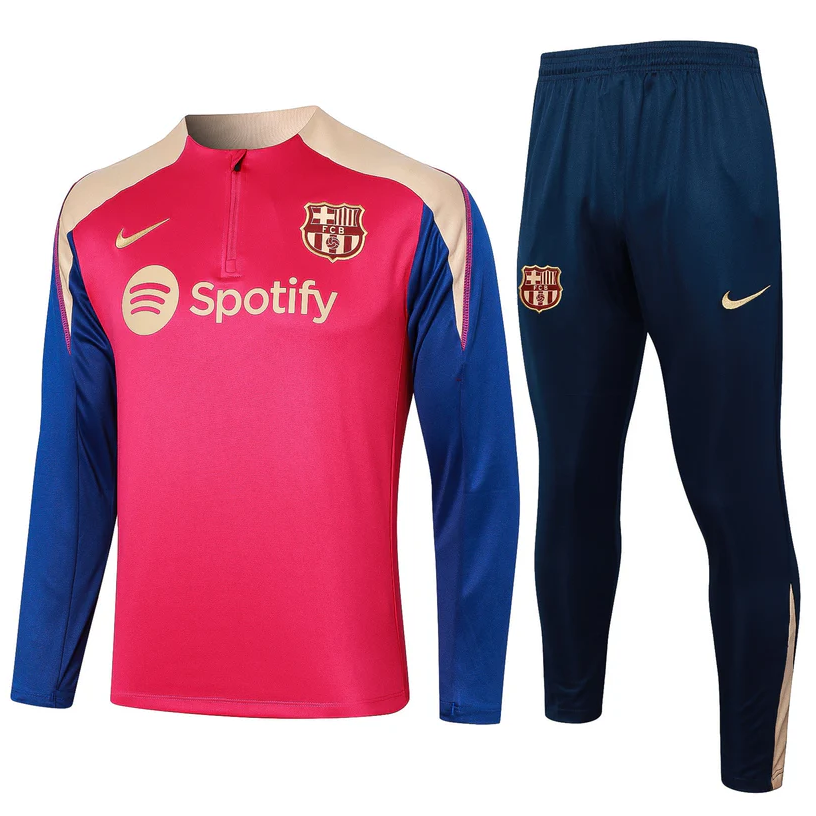 24/25 Barcelona Half-Pull Tracksuit Jersey Set-mysite Custom Football Kit- Nextkits