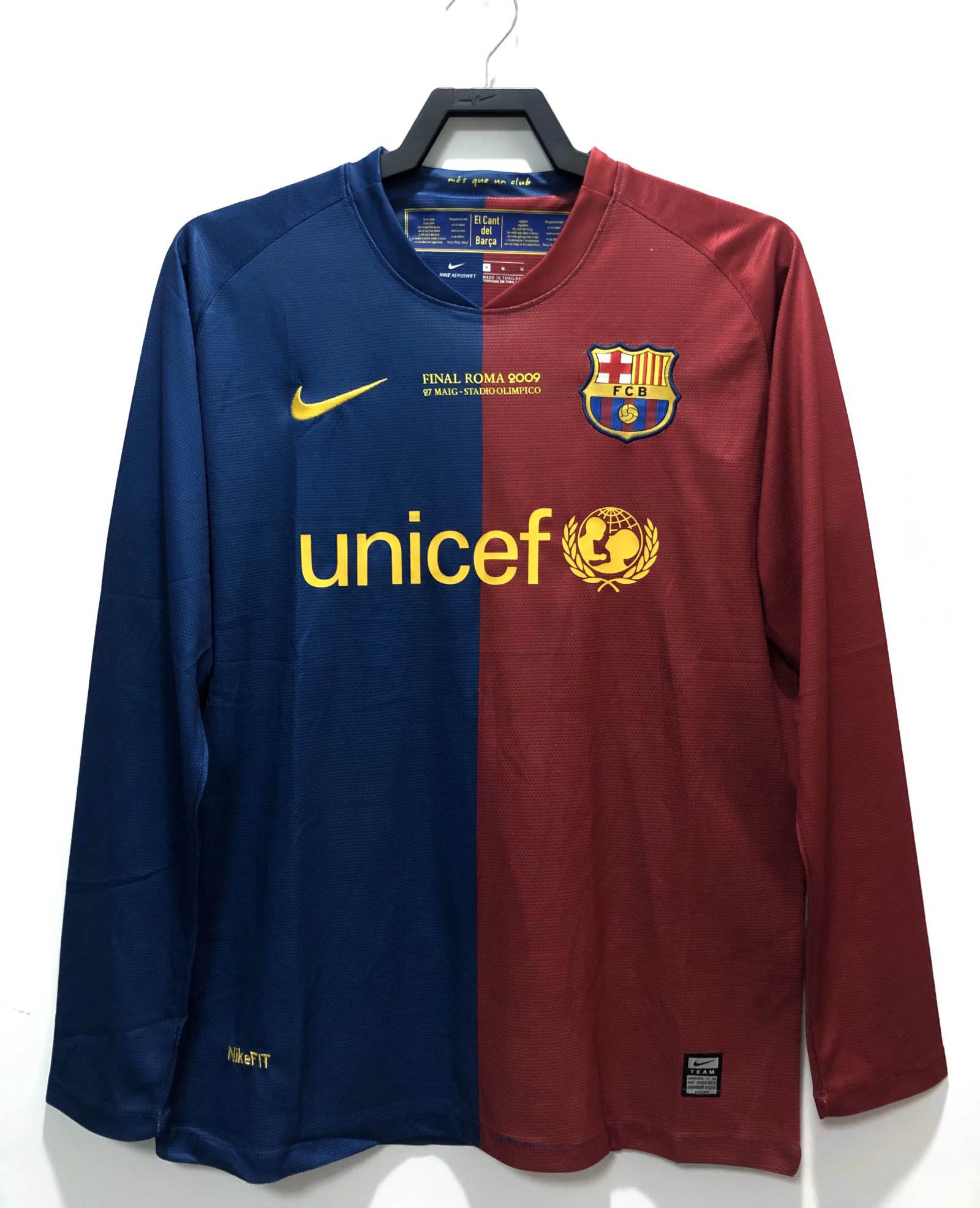 2008/2009 Retro Long Sleeve Barcelona Football Shirt Home Champions League-mysite Custom Football Kit- Nextkits