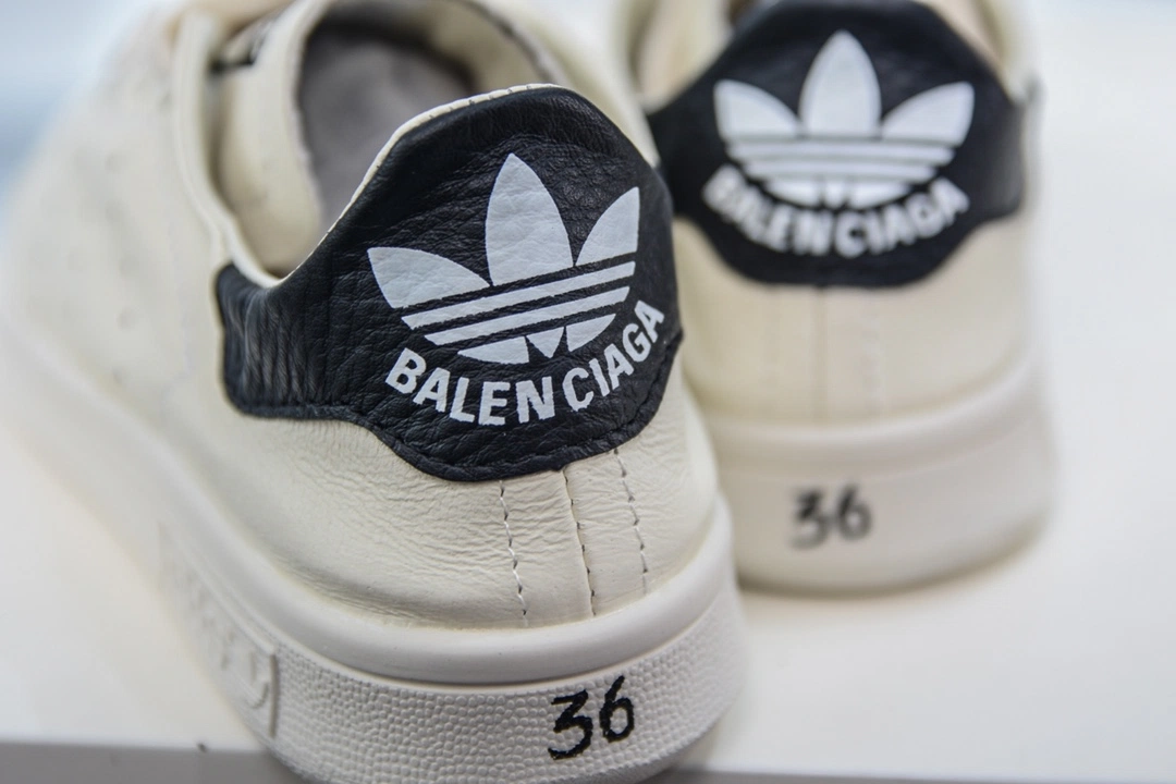 Balenciaga x Adidas Stan Smith Sneaker in Off White Black、mysite、Cacoeks