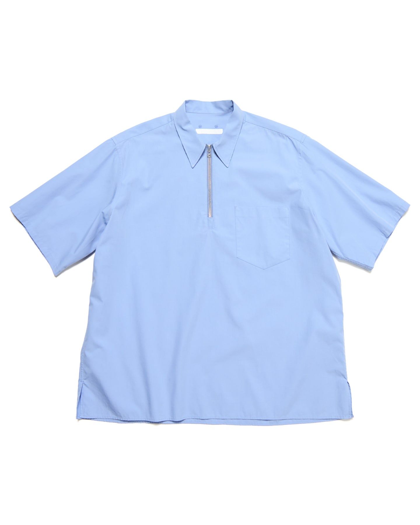 SOPHNET. 25S/S ORGANIC COTTON HALF ZIP S/S SHIRT  SOPH-250031 