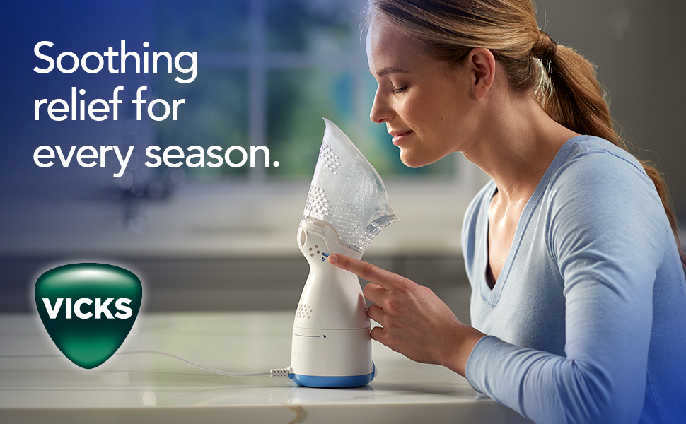 Vicks Personal Sinus Steamer offers symptomatic relief for every season