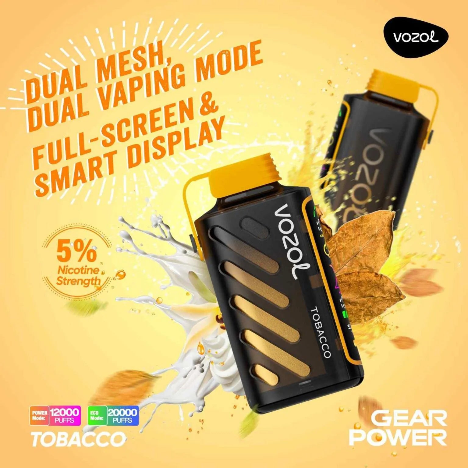  VOZOL Gear Power 20000 Puffs 50mg Dual Mode Disposable Vapevpae005 vapeing vape