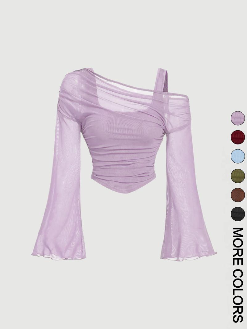 Valentine's Day Women's Drop Shoulder Slim Fit Casual T-Shirt, Fashionable Comfortable Autumn Top, Stylish Ladies' Clothing for Daily Wear