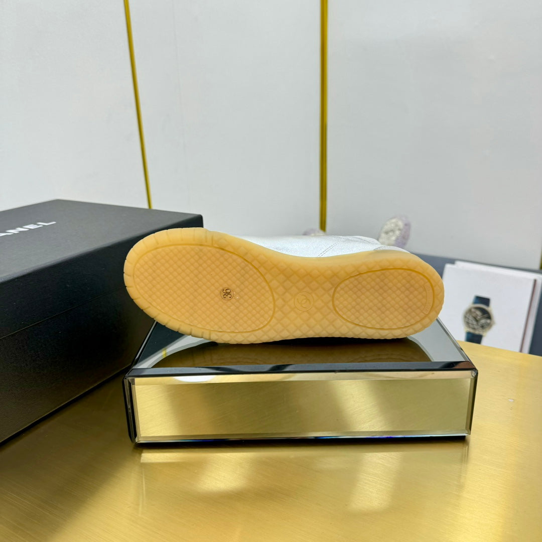 CC SNEAKER IN SILVER GRAY CALFSKIN AND SUEDE、mysite、Cacoeks