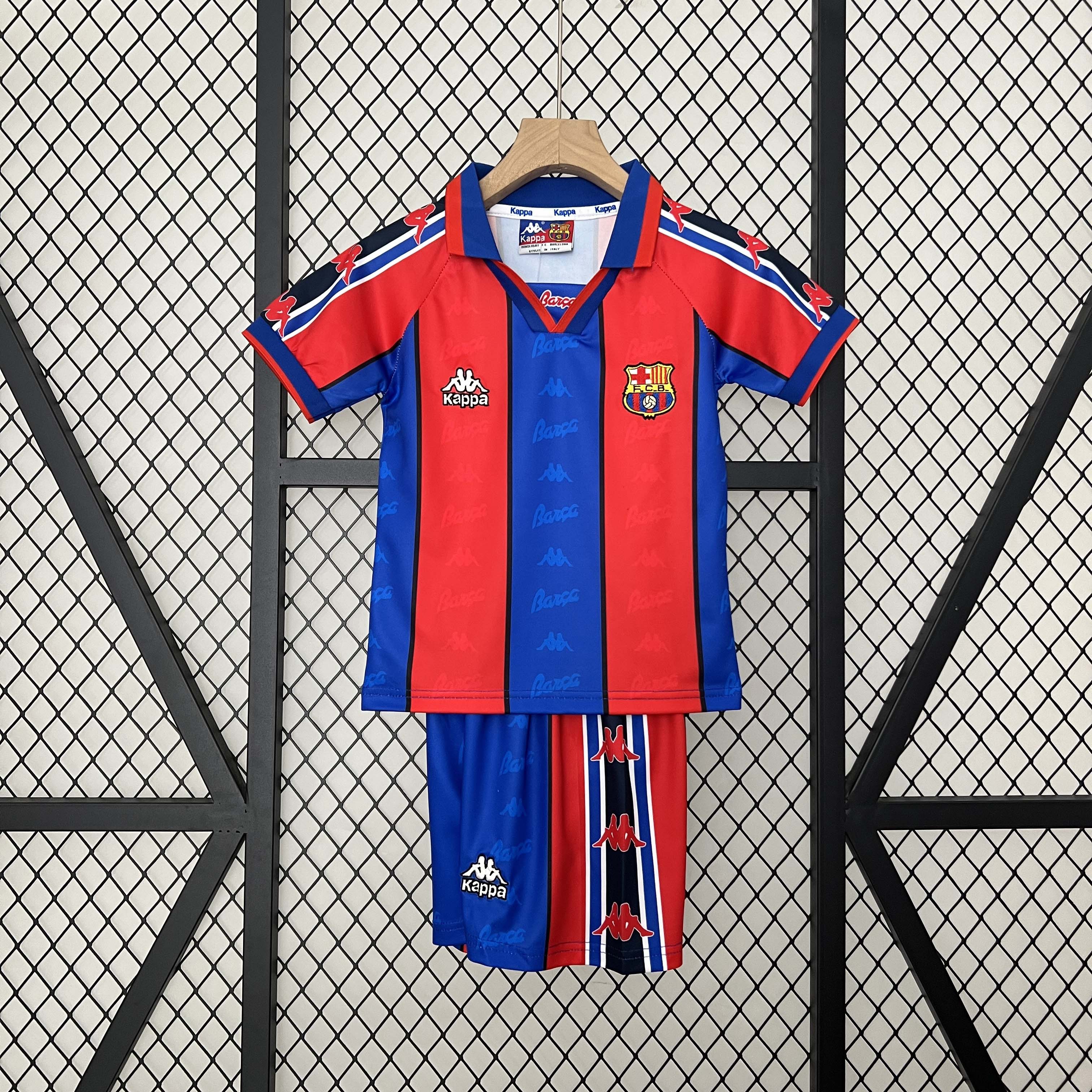 1996/1997 Retro Barcelona Home Football Shirt 1:1 Thai Quality Kids Size:football jersey mysite: unitedjerseyfootball 邓江浪:football