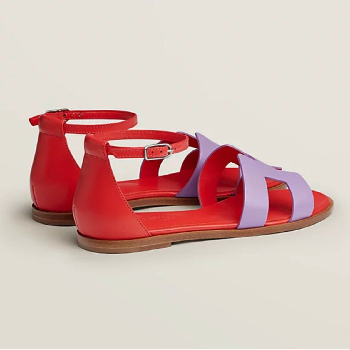 SANTORINI SANDAL CRIMSON MIX LAVENDER CALFSKIN、mysite、Cacoeks