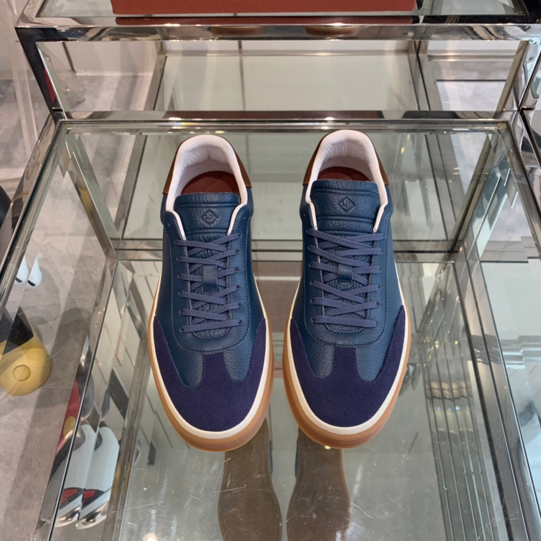 LP TENNIS WALK SNEAKERS NAVY CALFSKIN、mysite、Cacoeks