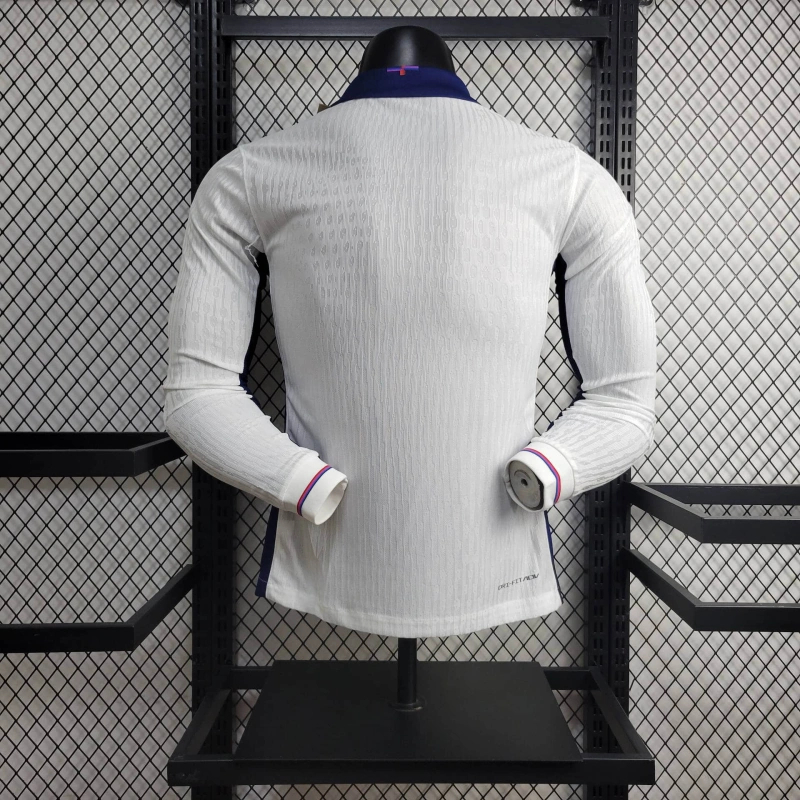 Higojerseys-England 2024 Home Stadium Long Sleeve Jersey - Player Version