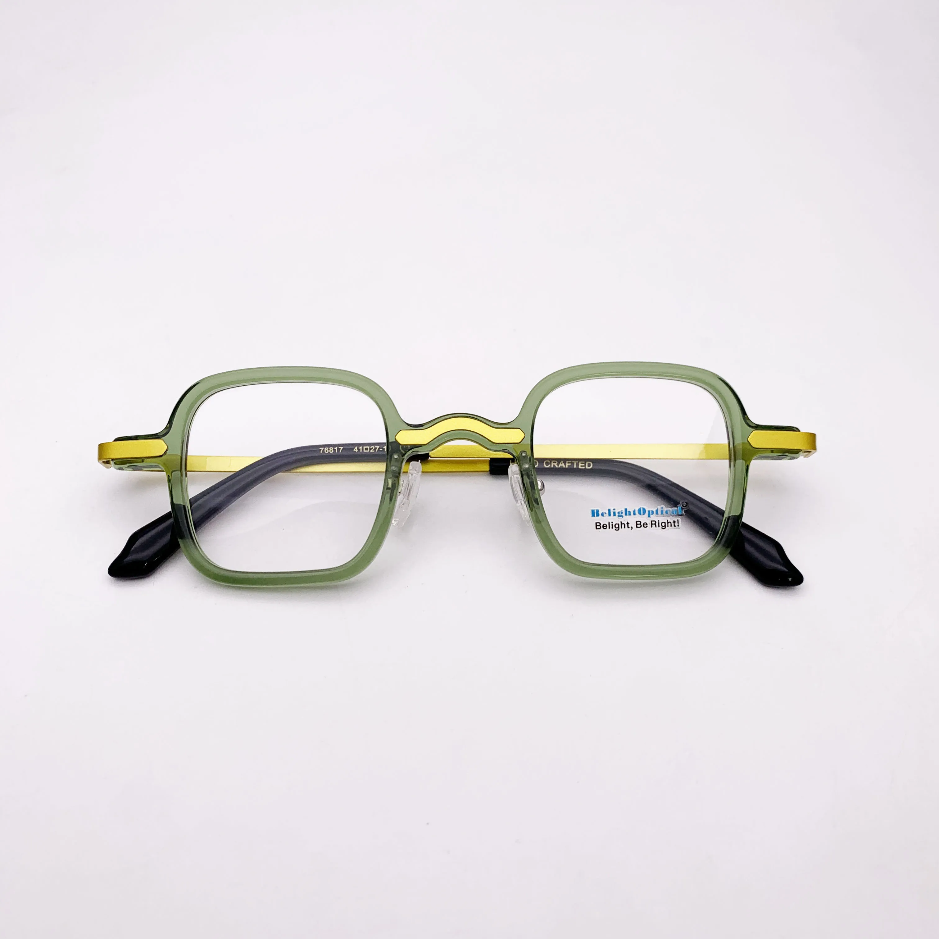 Fancy Colorful Vintage Combine Color  Square Shape Optical Glasses Spectacle Frame Prescritpion Lens Women Style 76817