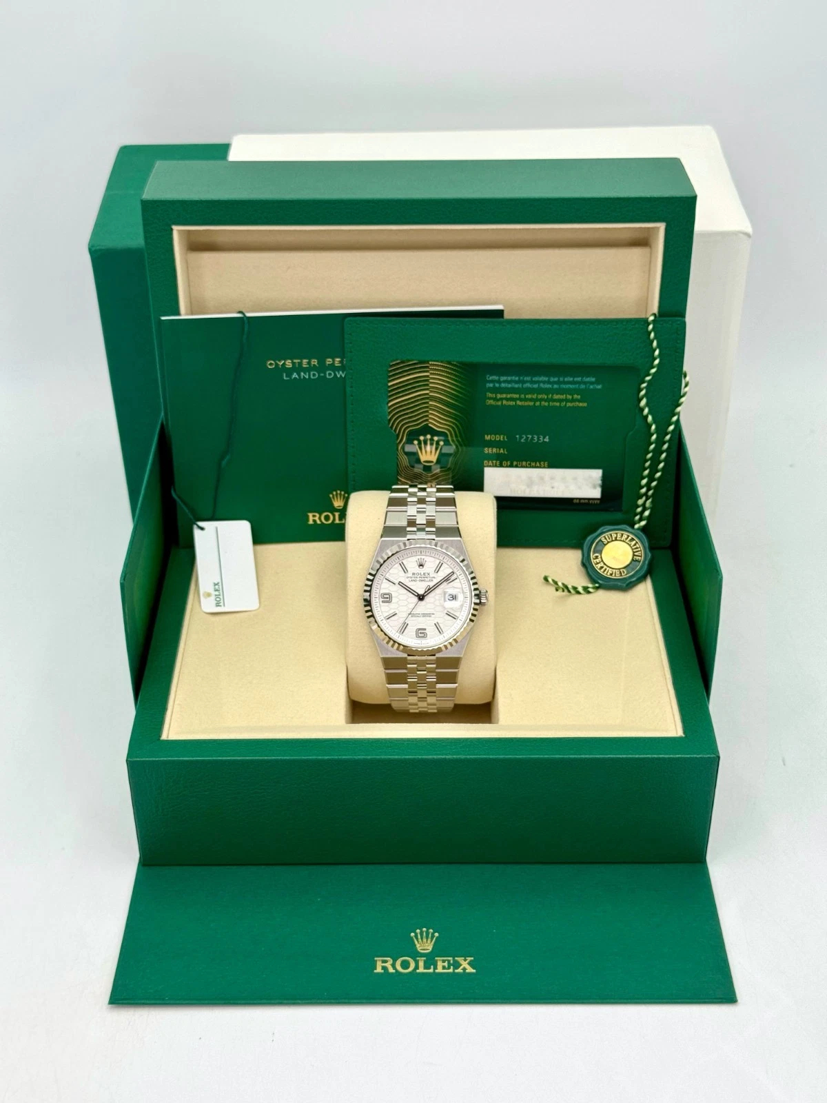 Rolex Land-Dweller 40mm M127334-0001 Super Clone Watch – Oyster Steel White Dial Replica