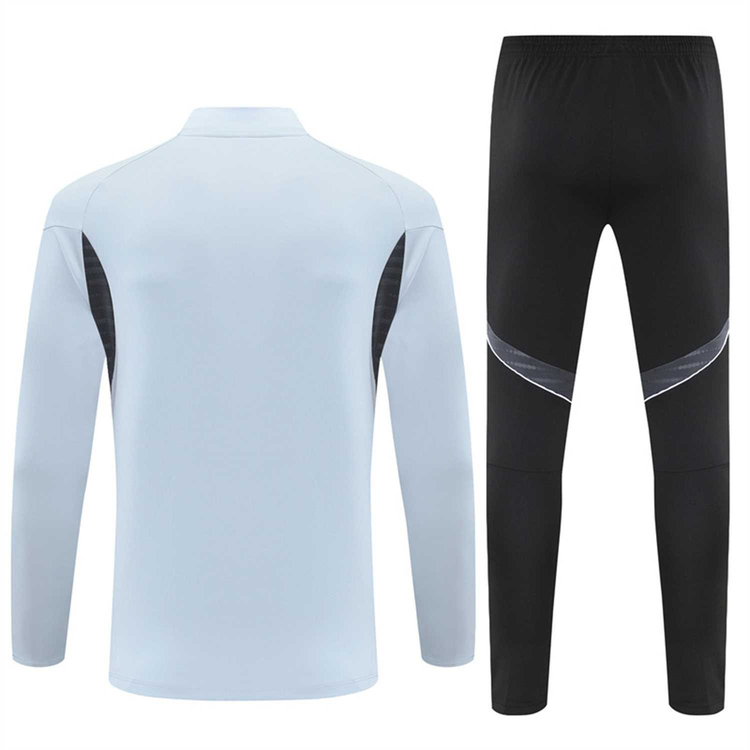UltraTrikot-Japan 25-26 Kids Long Sleeve Training Set - Light Grey Top and Black Pants