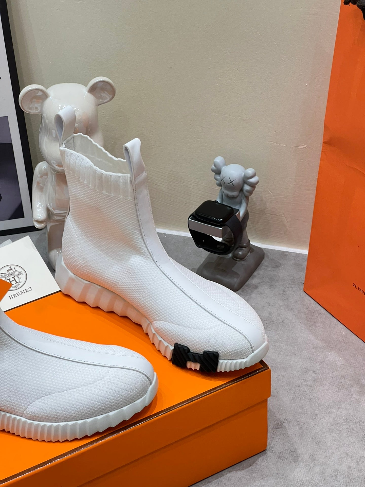 H FUN CLASSIC SNEAKER STYLISH WHITE FABRIC、mysite、Cacoeks