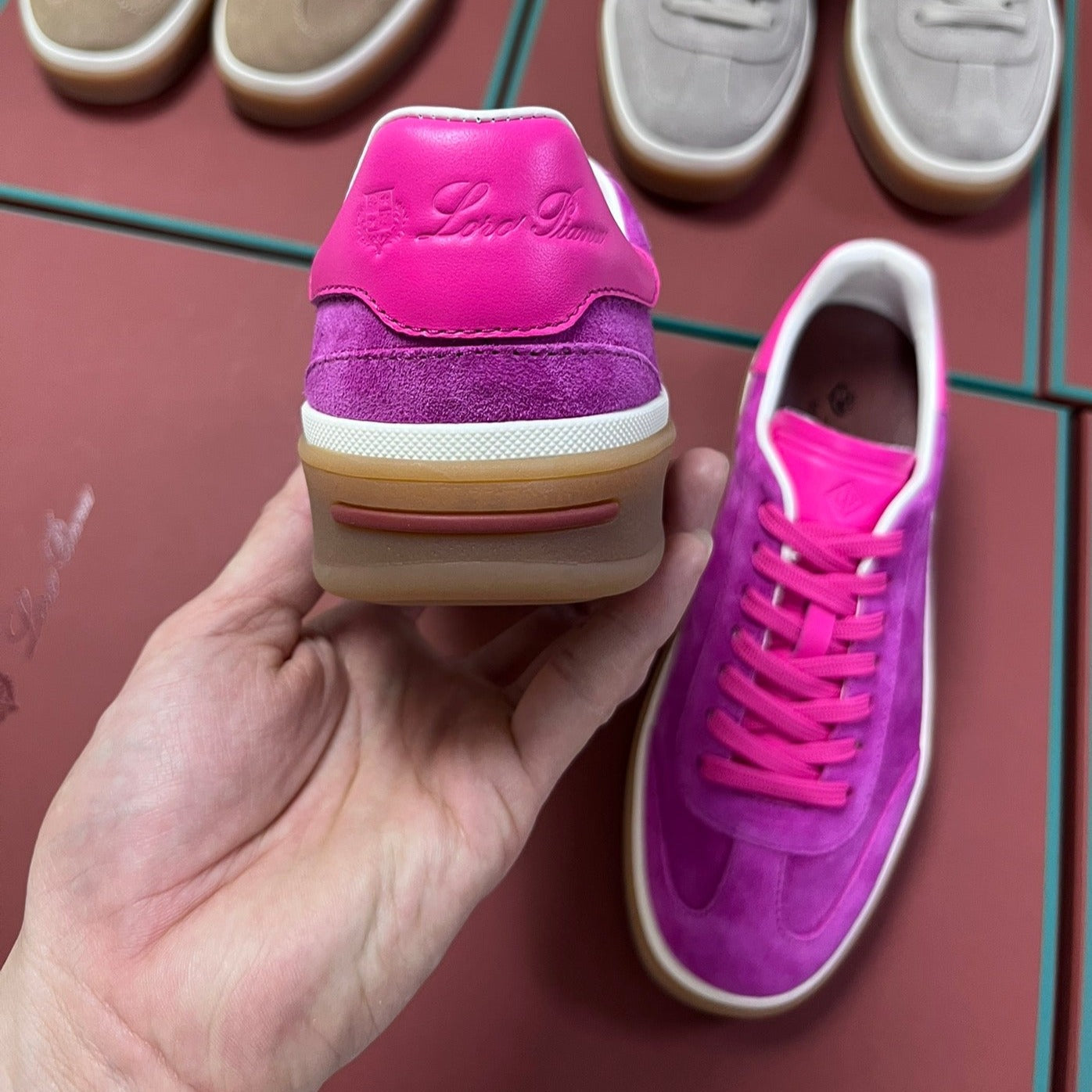 LP TENNIS WALK SNEAKERS BARBIE PINK CALFSKIN、mysite、Cacoeks
