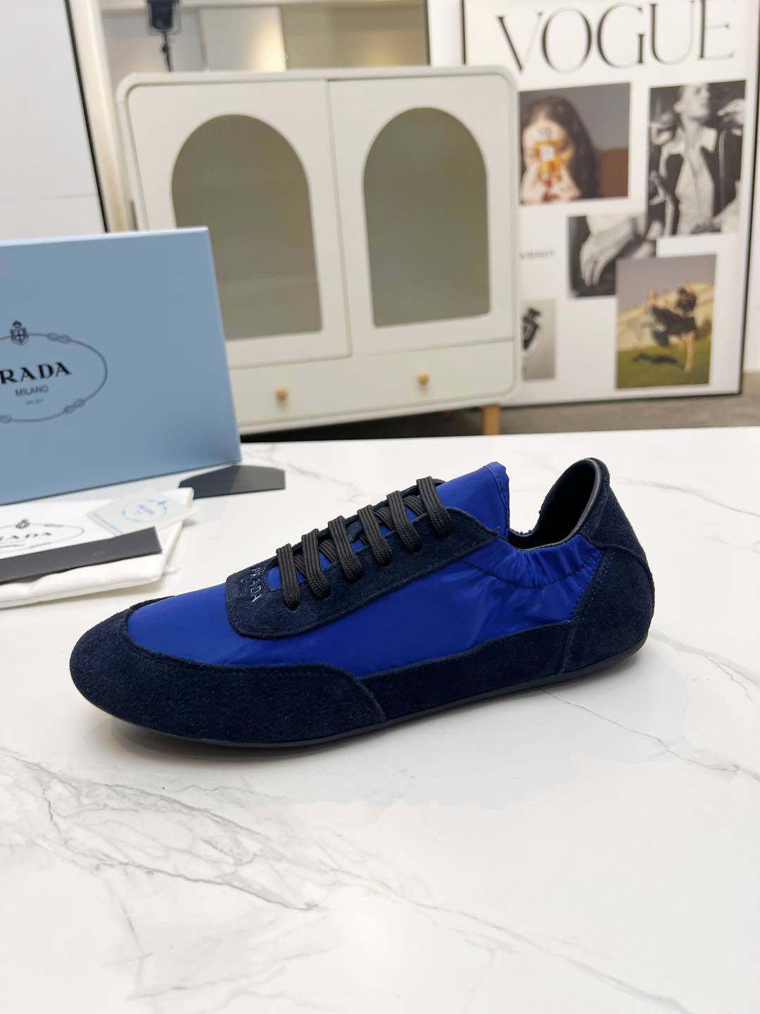 COLLAPSE SNEAKERS IN BLUE SUEDE AND NYLON、mysite、Cacoeks