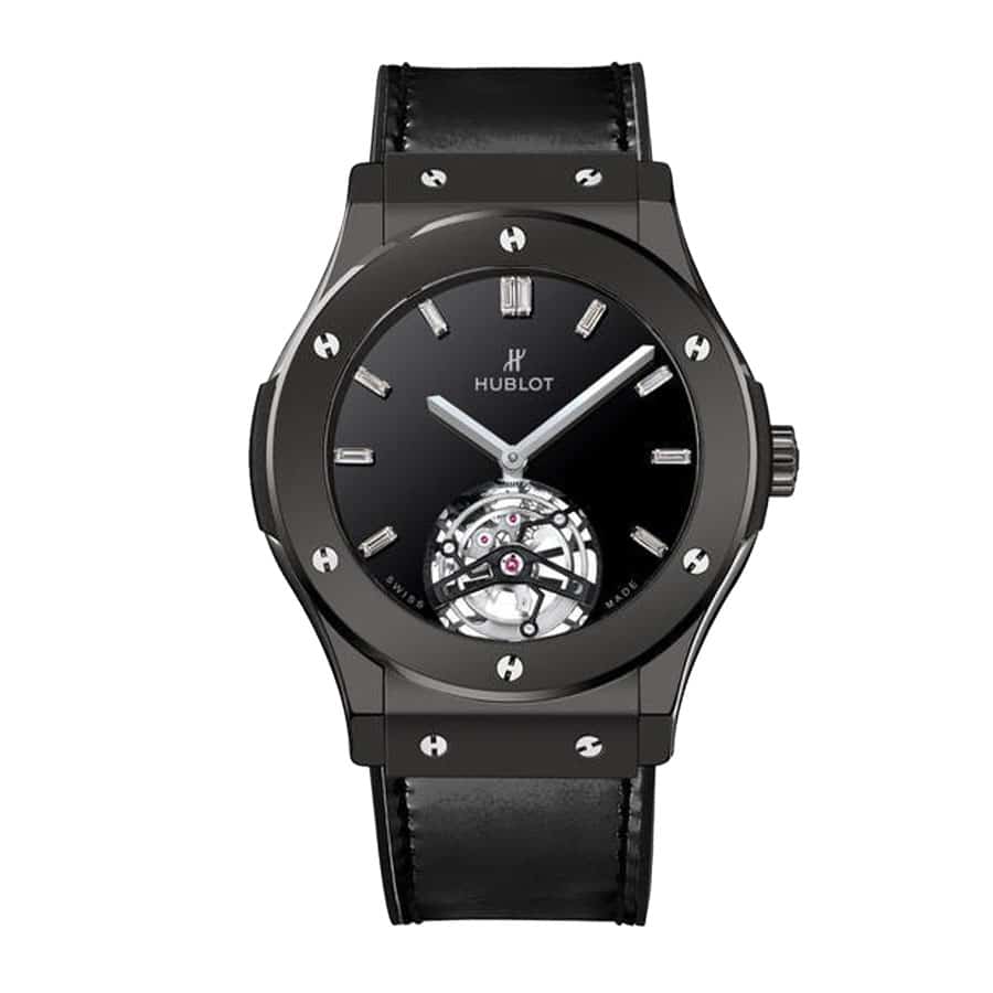 hublot classic fusion tourbillon night out 505 cs 1270 vr tf pvd black dial replica