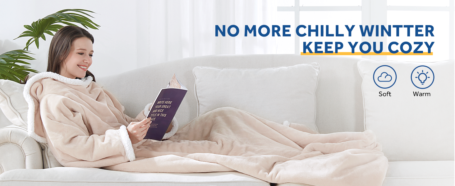 wearable heated blanket