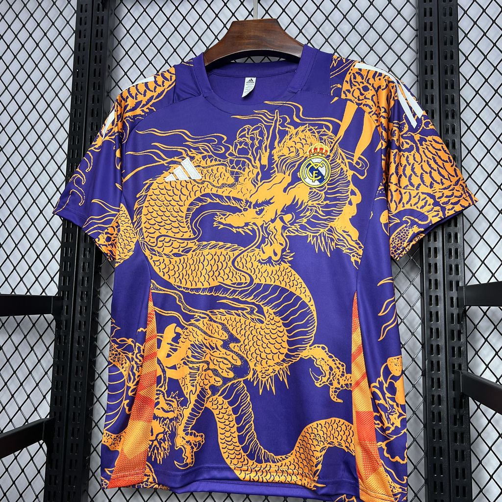 ManixJersey.com | Real Madrid 24-25 Orange Dragon Special Edition Jersey - Fans Version -Customize Name, Number and Patch | Worldwide Shipping